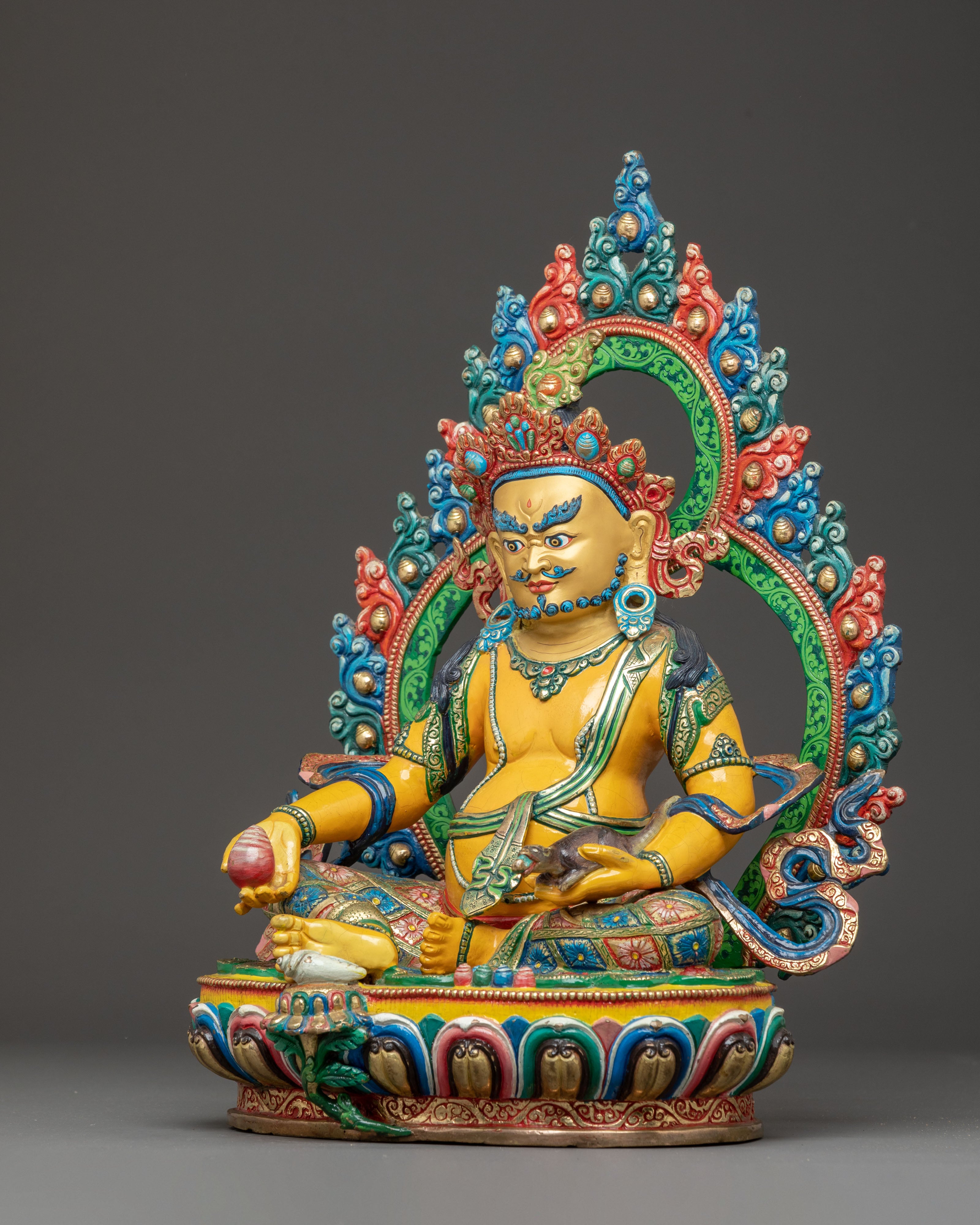 Copper Statue of Wealth Icon Dzambhala | Abundance and Prosperity