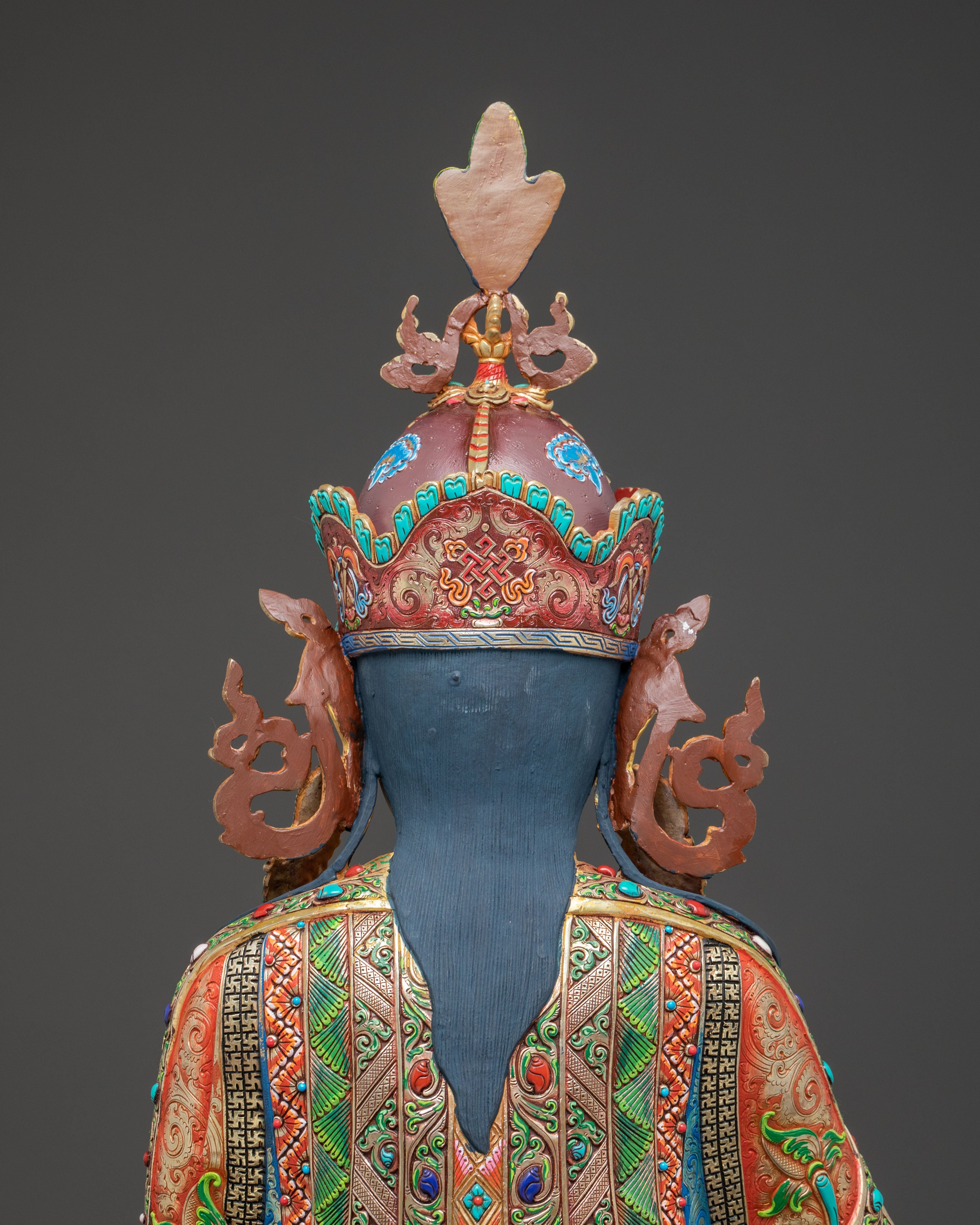 Handmade Padmasambhava Statue With Consorts