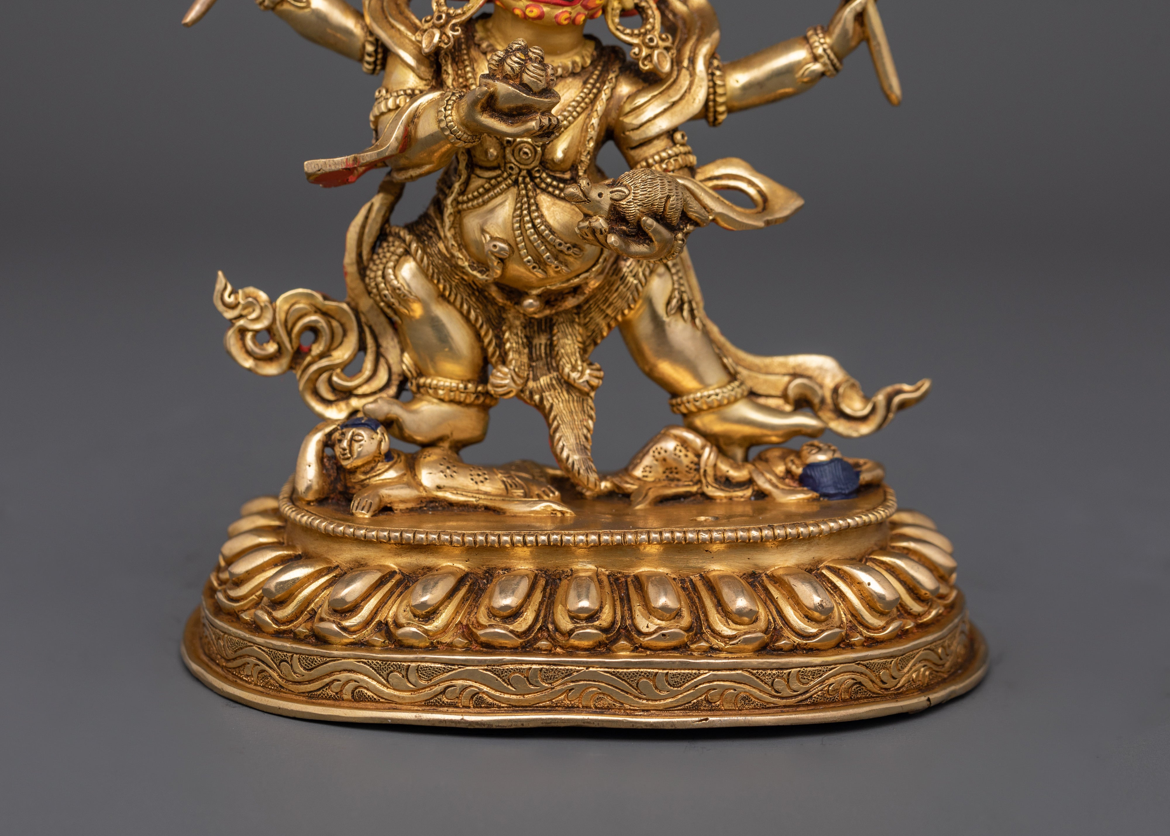 Red Dzambhala Precious Golden Deity | God of Wealth