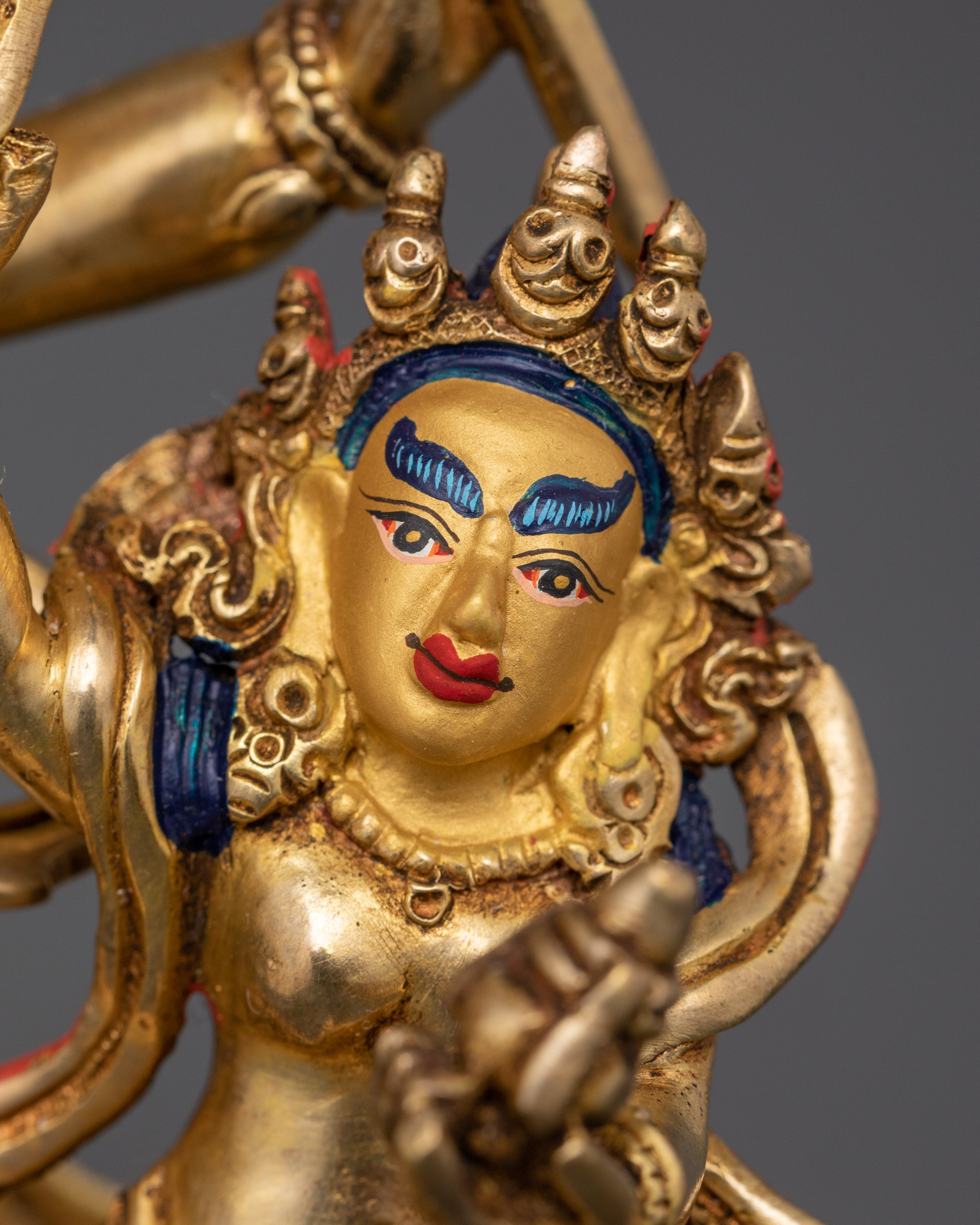 Red Dzambhala Precious Golden Deity | God of Wealth
