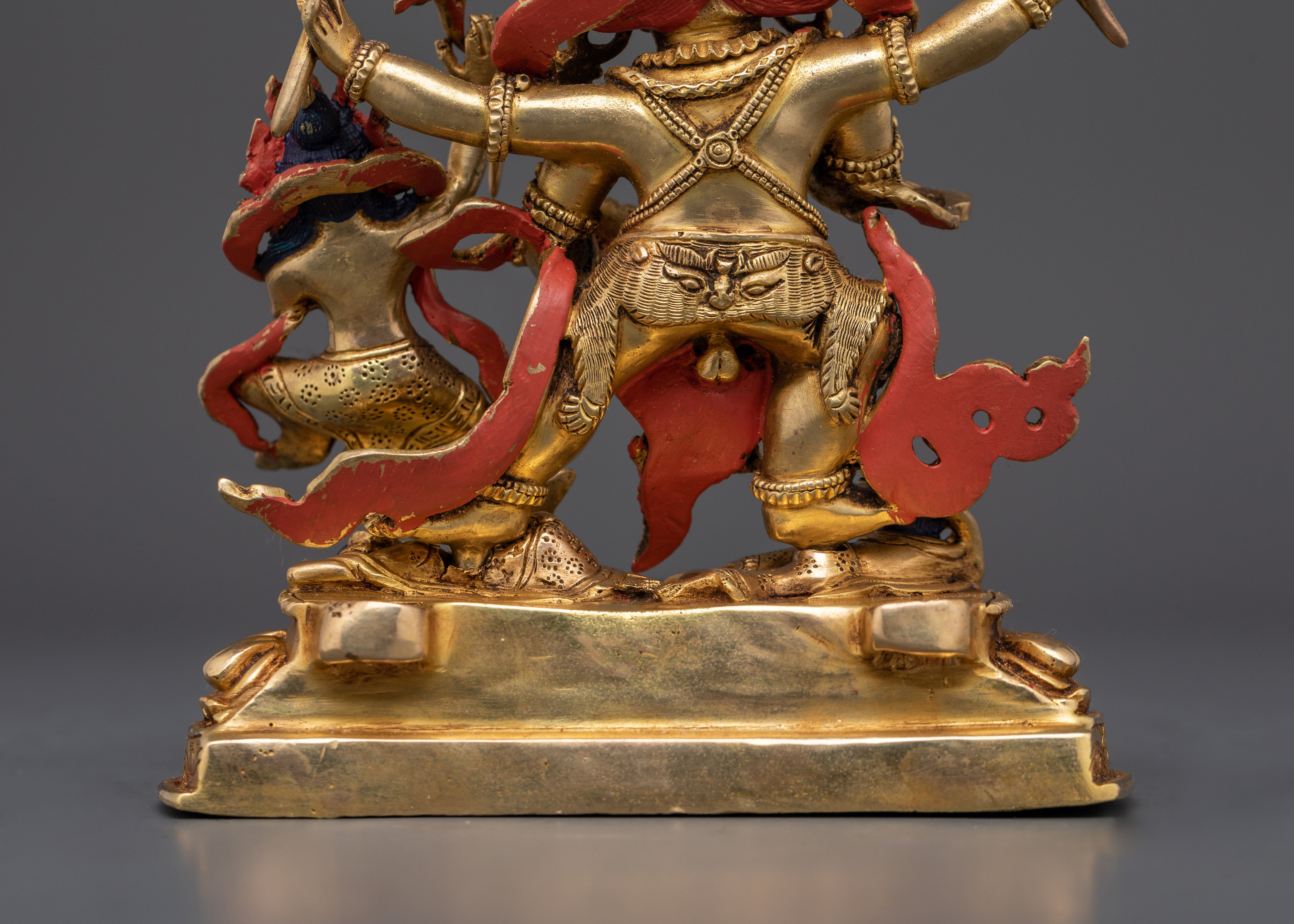 Red Dzambhala Precious Golden Deity | God of Wealth