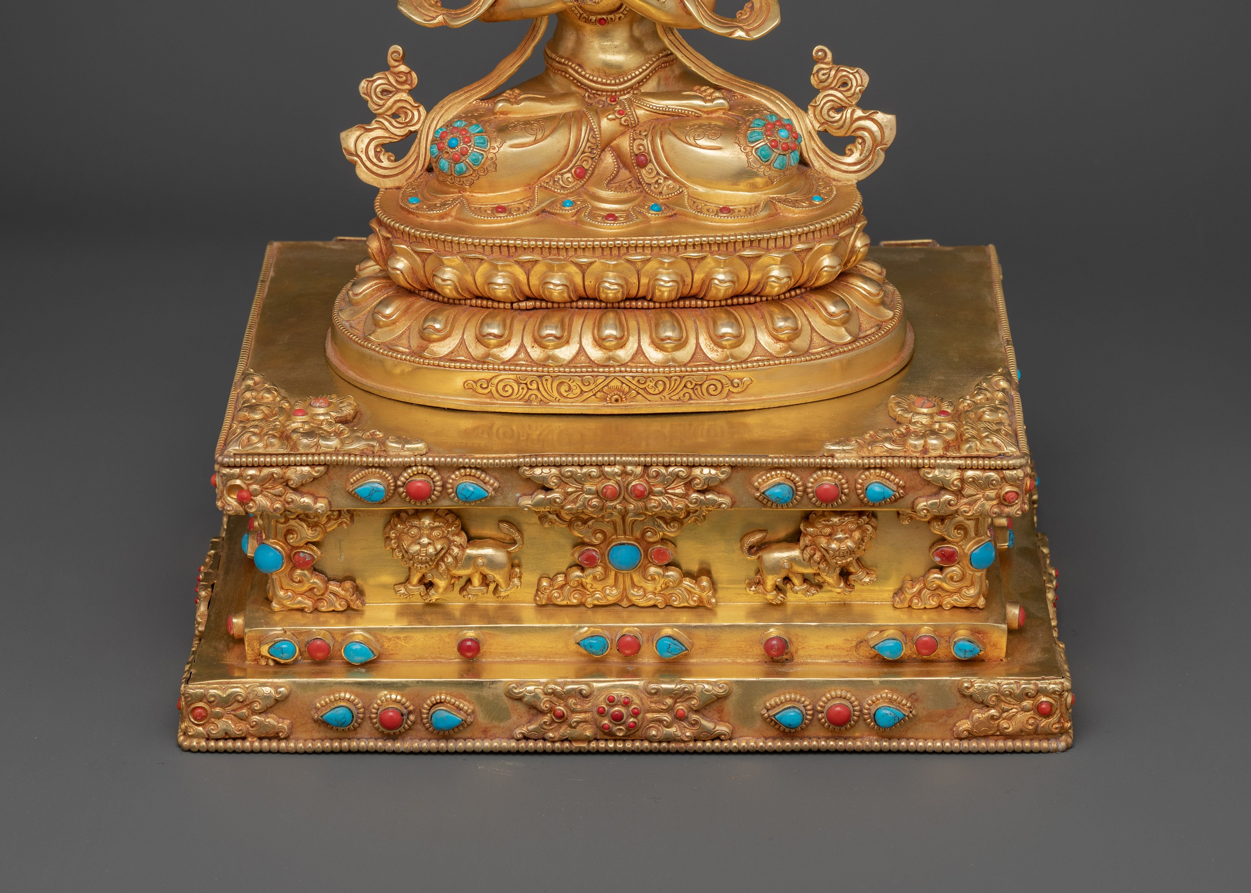 Primordial Buddha Vajradhara Figurine | 24K Gold Gilded Tibetan Sacred Art