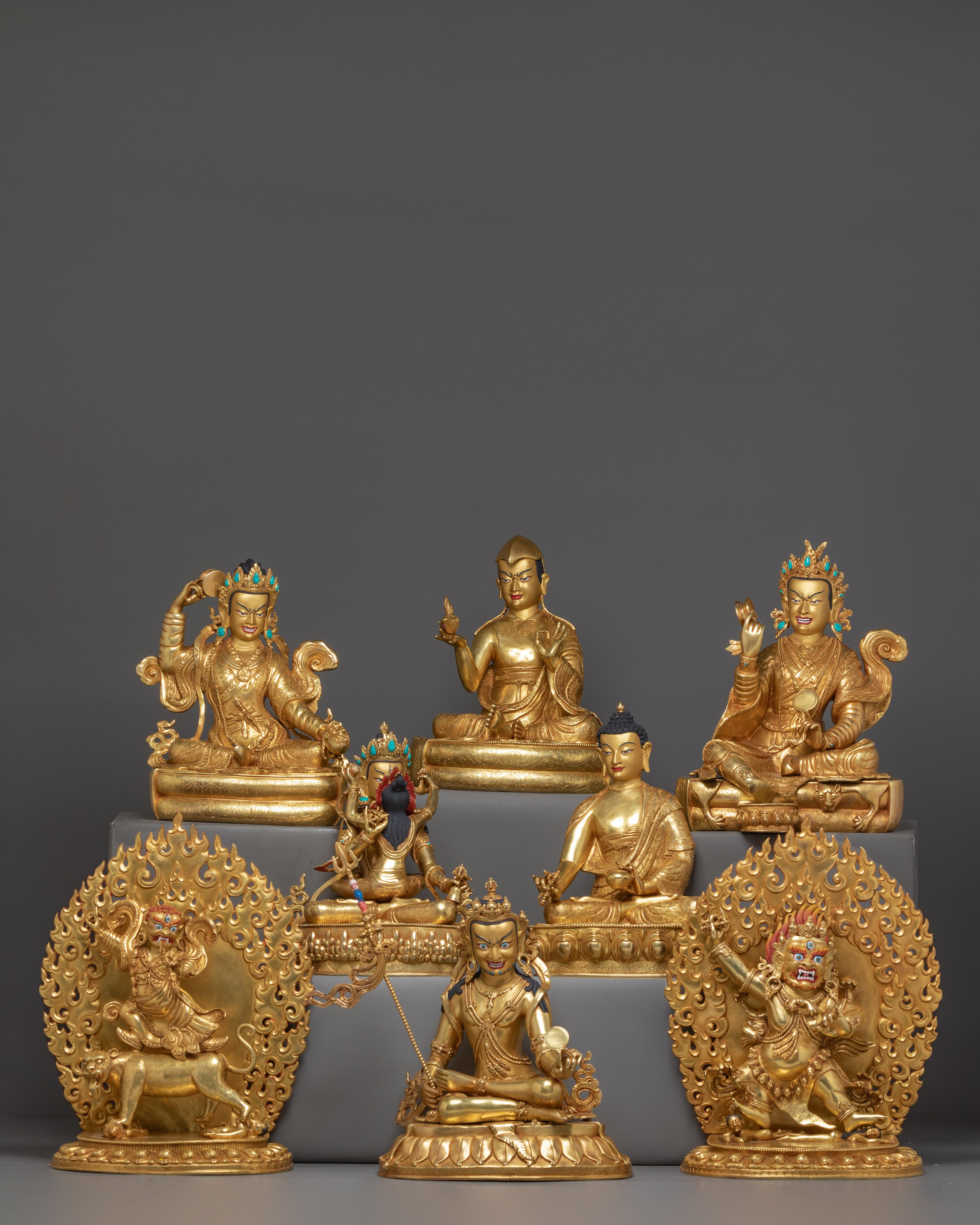 8 Manifestation of Guru Rinpoche Statues