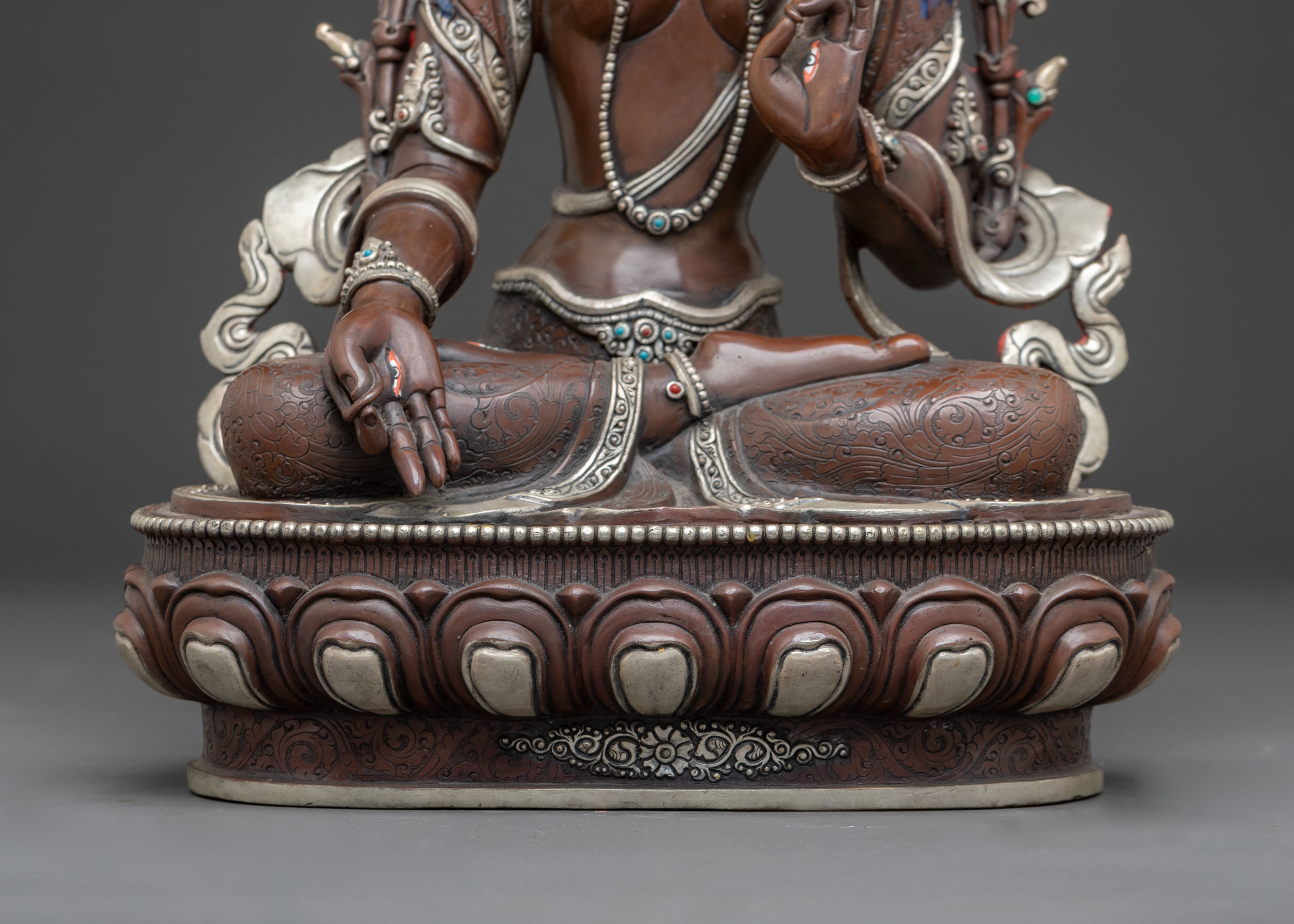 Statue of White Tara Healing Buddhist Goddess