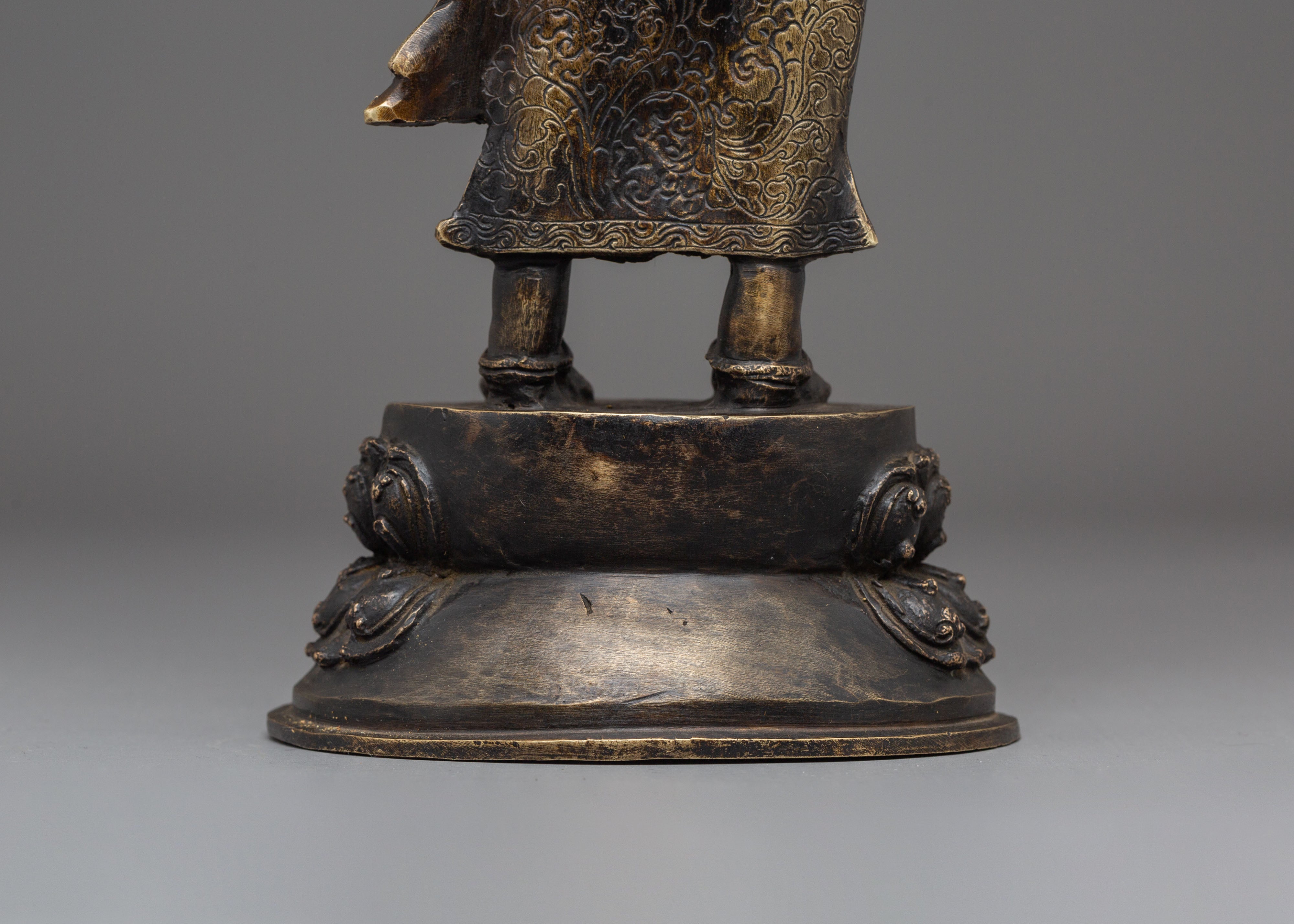 Handmade Bronze Statue of Green Tara | Goddess of Compassion