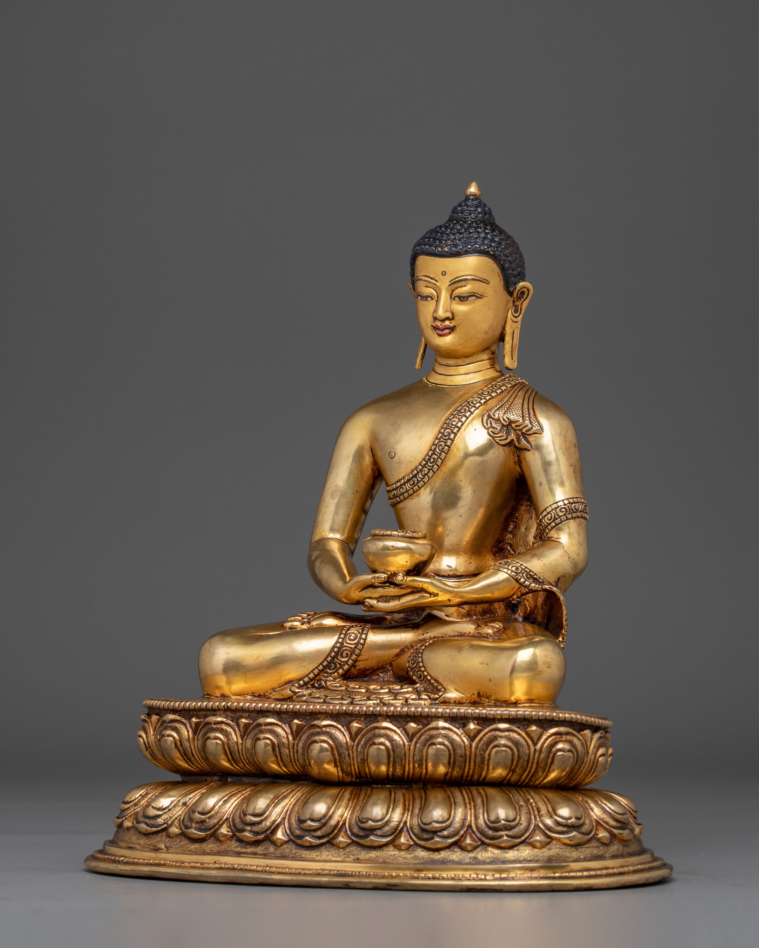 Handmade Amitabha Buddha Statue for Altars | Traditional Tibetan Art