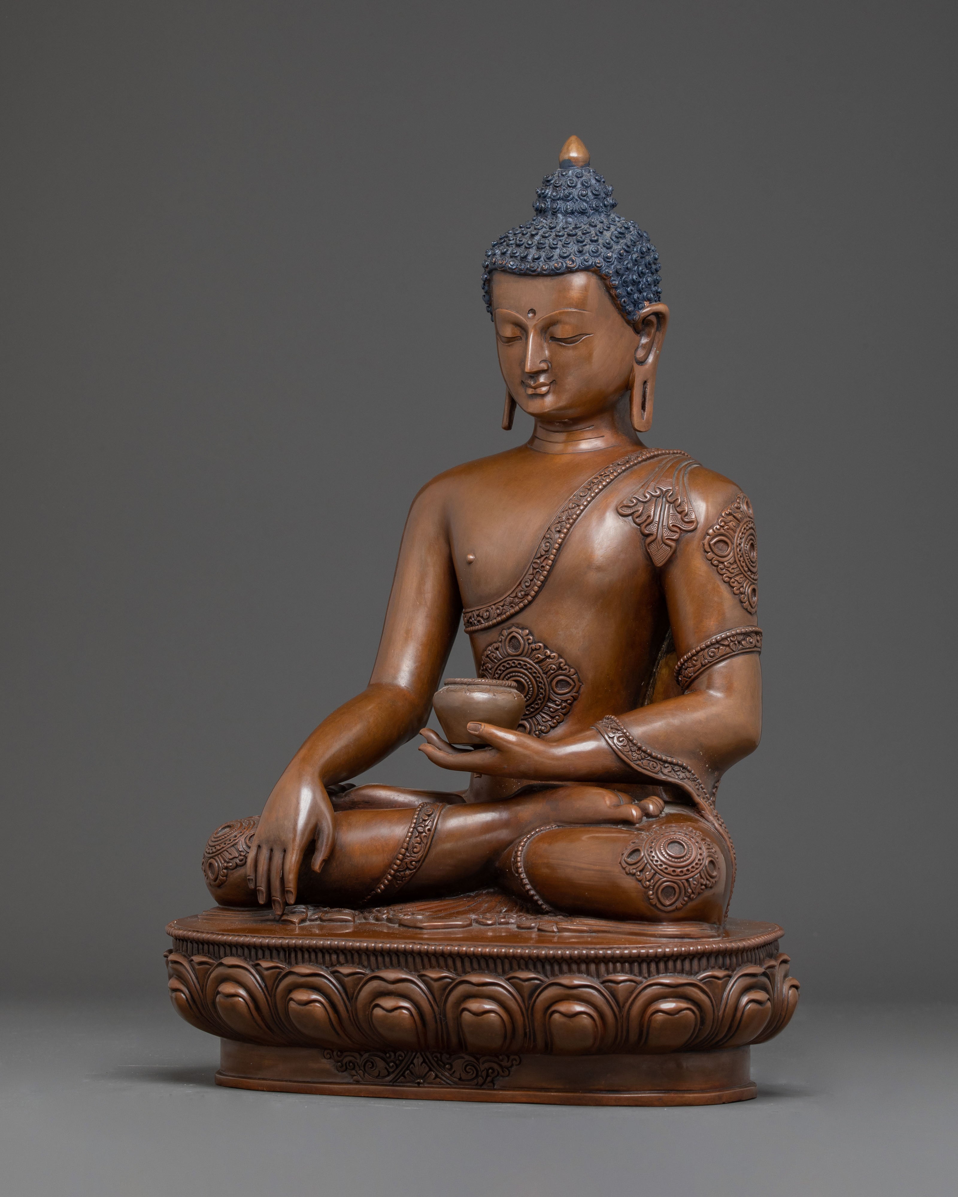 Handmade Tibetan Copper Shakyamuni Buddha Art | Himalayan Sculpture