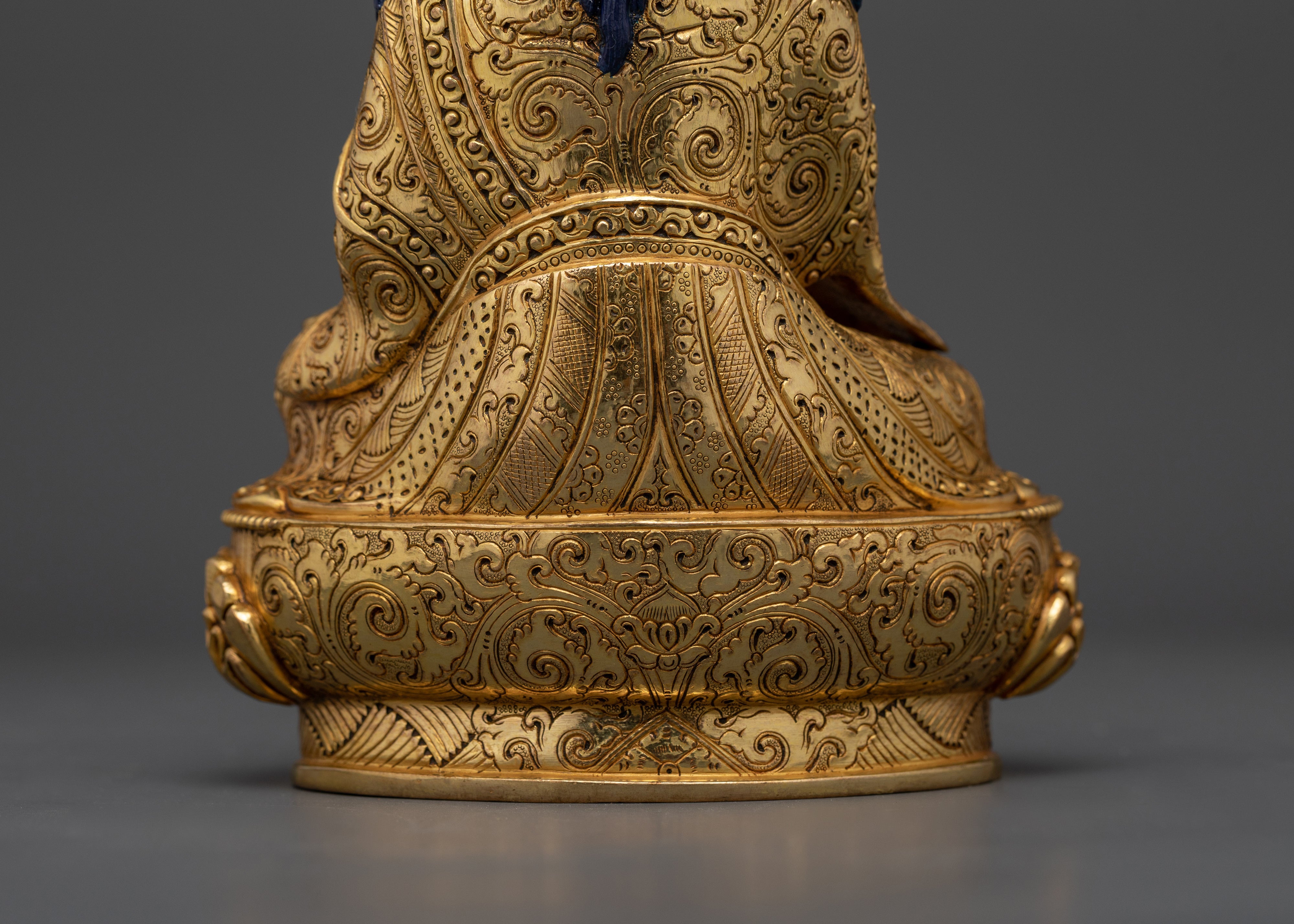 Guru Norla Lama Statue | Sacred Gold Gilded Spiritual Art