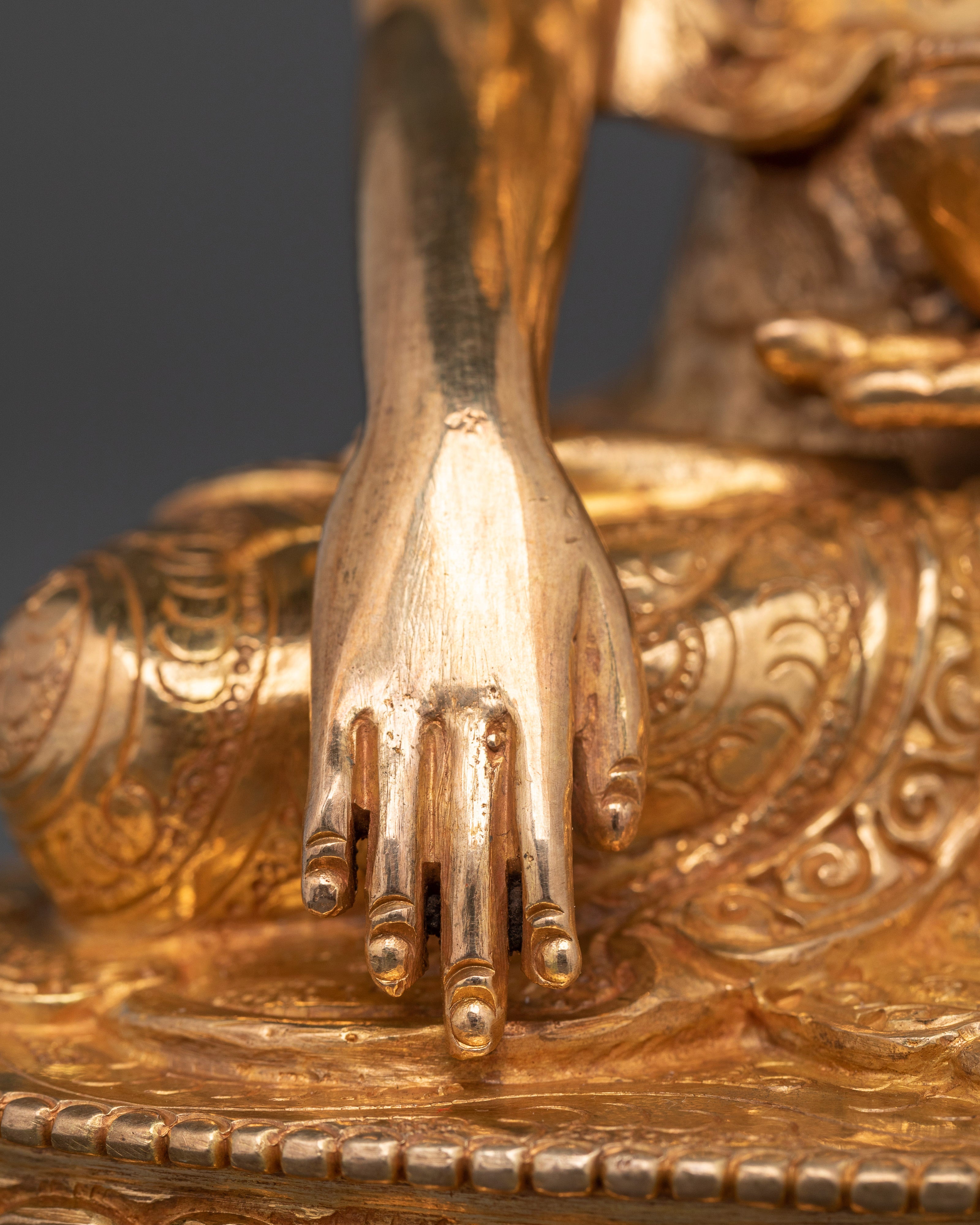 Shakyamuni Buddha – The Teacher | 24K Gold Gilded Tibetan Art