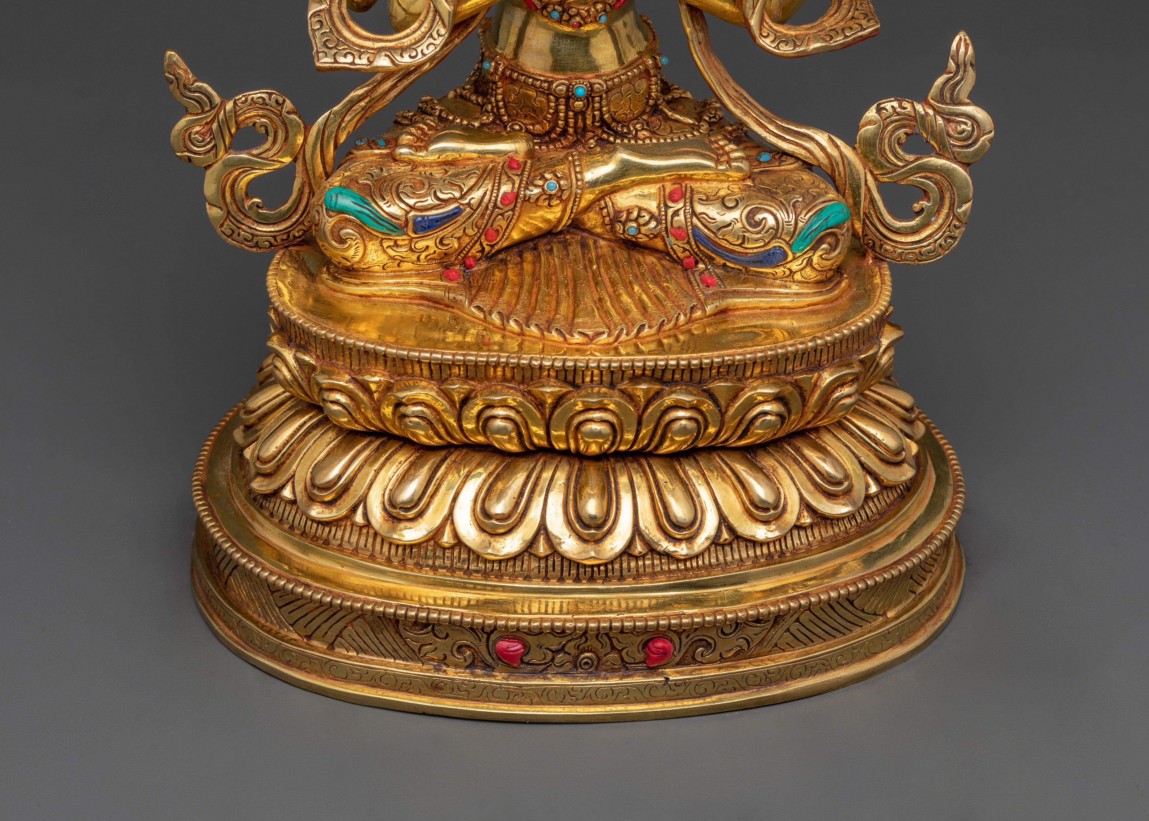 Figurine of Chenrezig Buddha | 24K Gold Gilded Statue