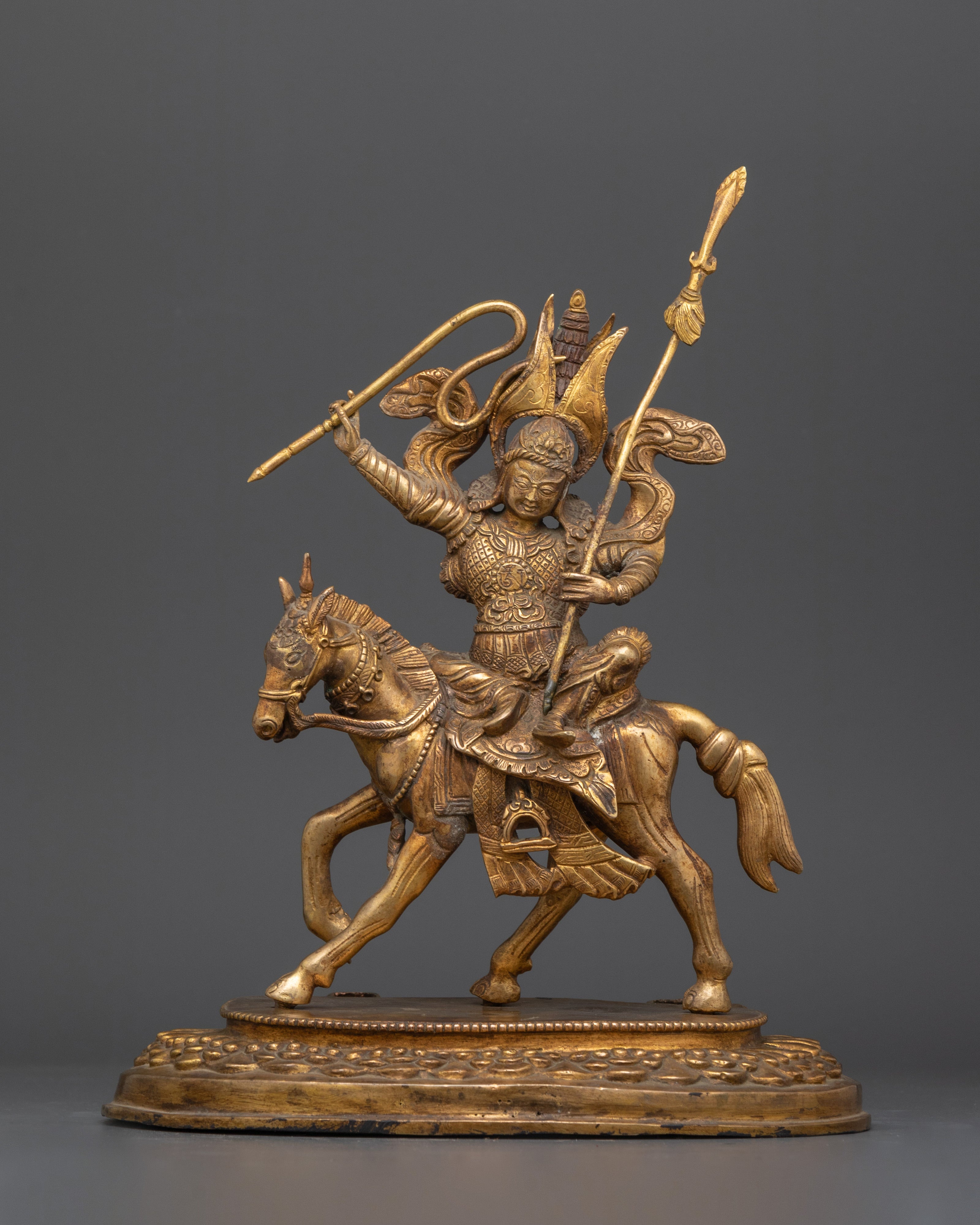 Fearless Lord King Gesar Statue | Handmade Buddhist Master