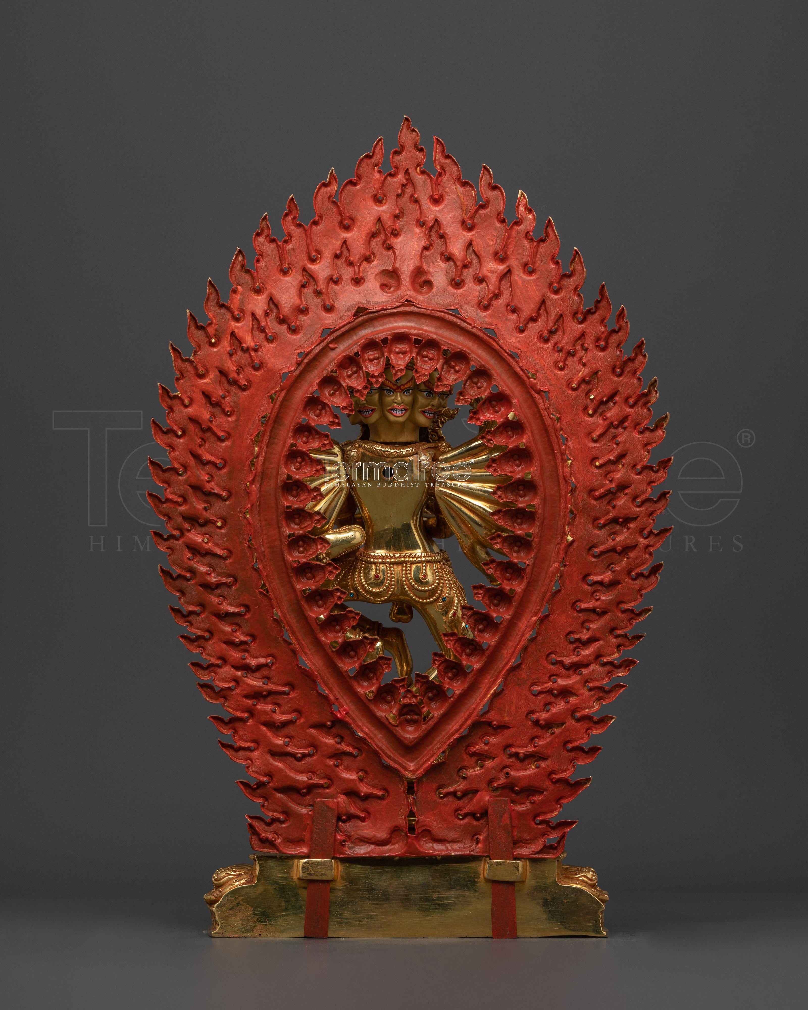 Hevajra Himalayan Art and Craft | Handcrafted 24K Gold Gilded Copper Sculpture