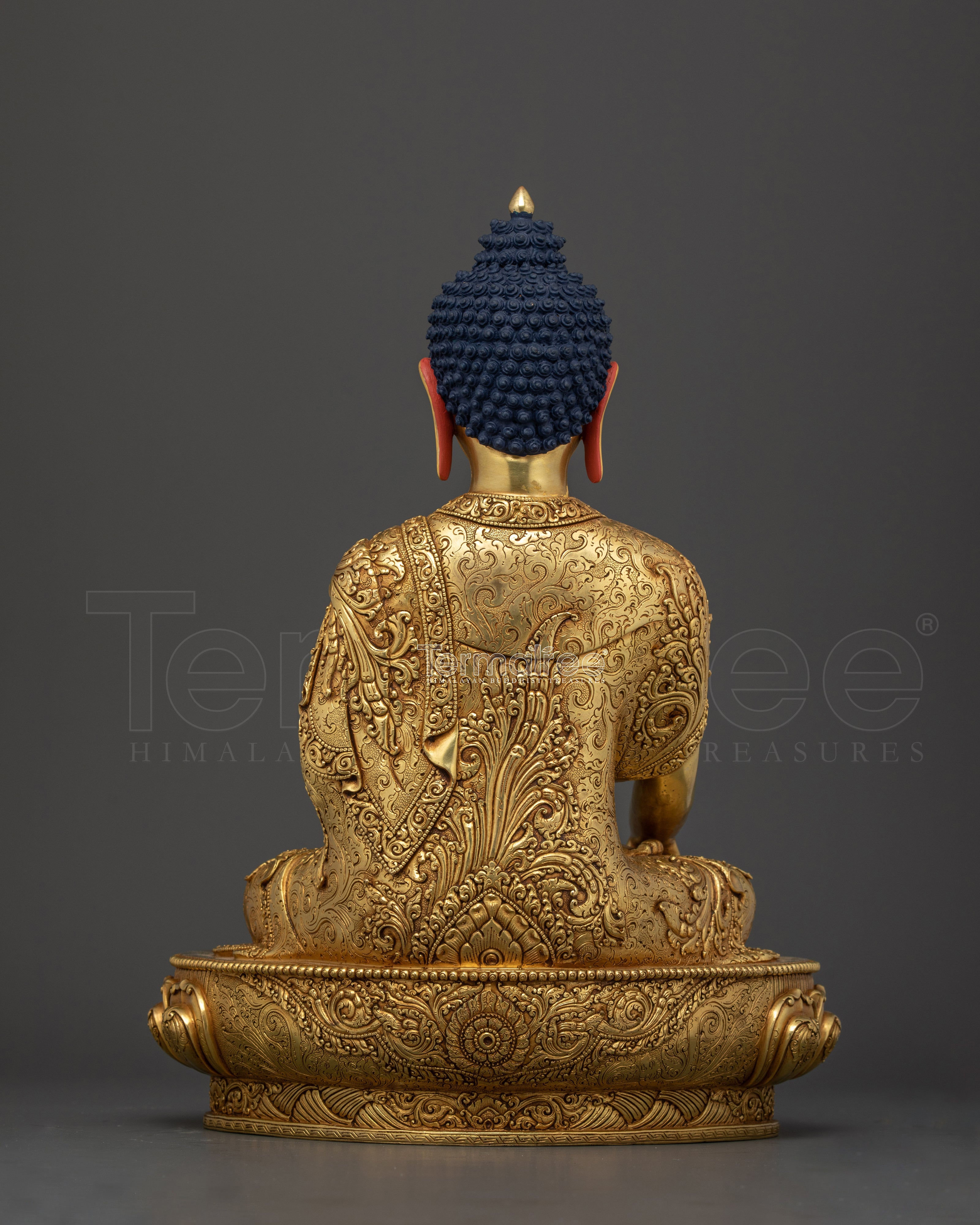 Spiritual Buddha Shakyamuni | Handcrafted 24K Gold Gilded Copper Statue