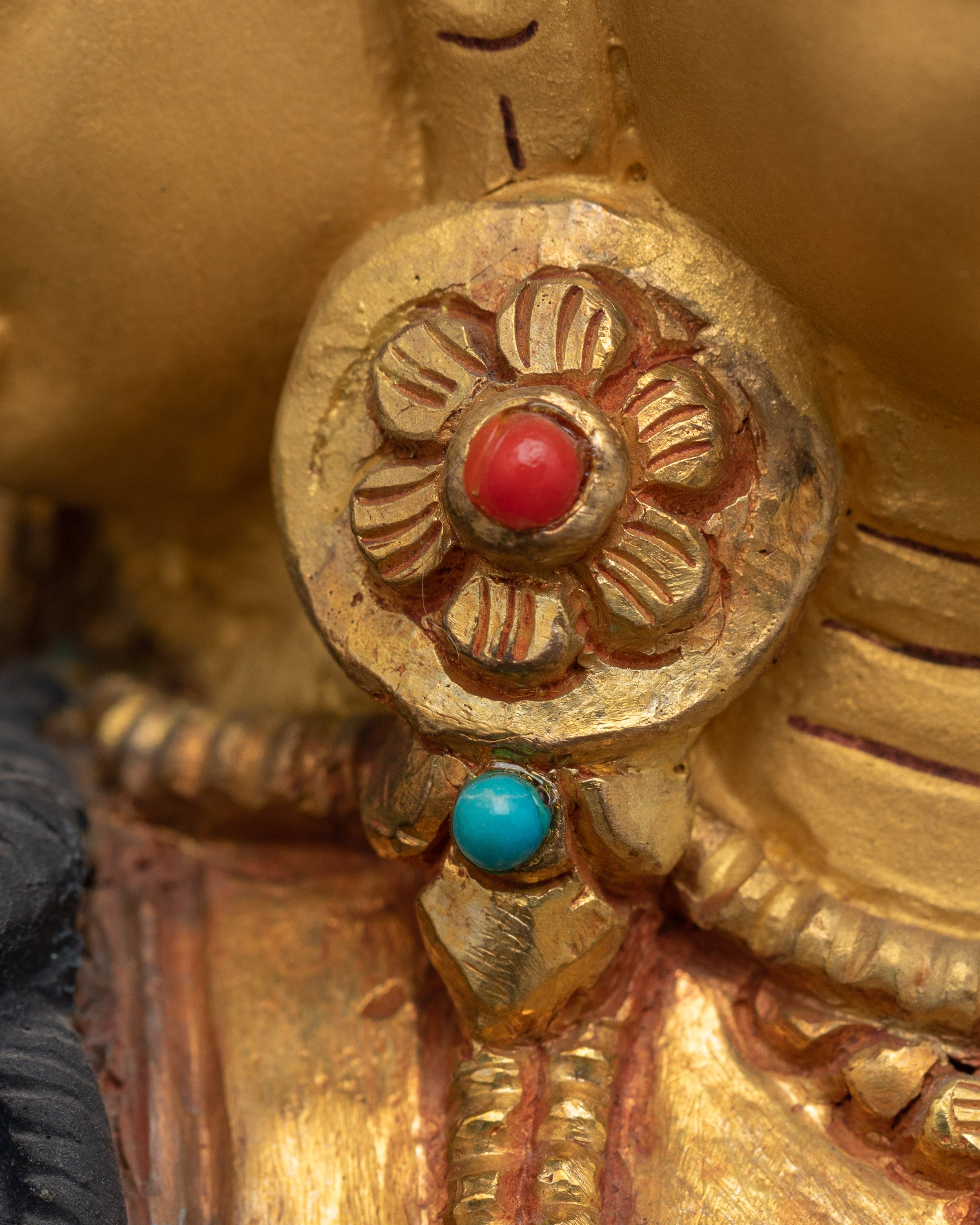 24K Gold Gilded Goddess of Wealth | Vasudhara Statue