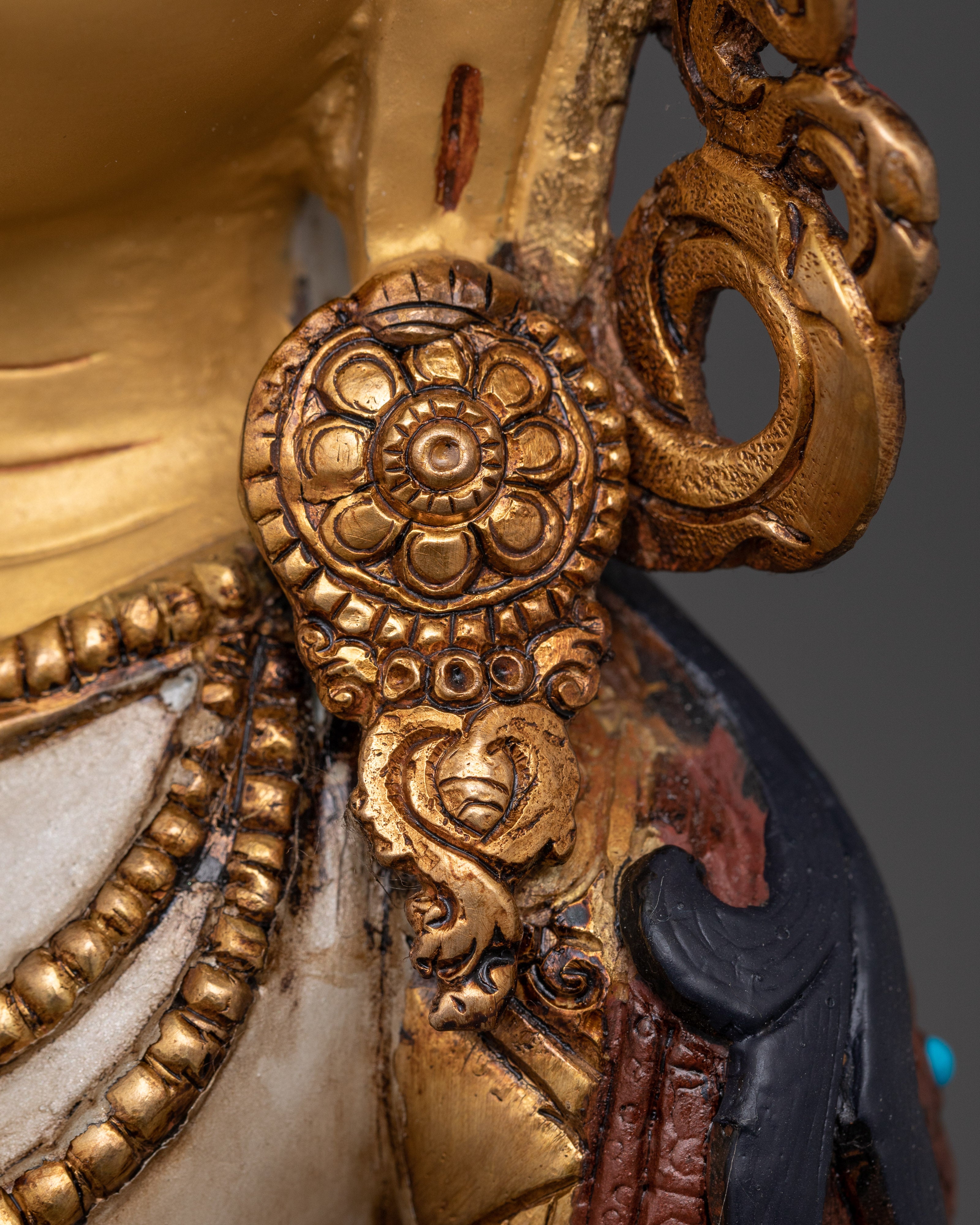 Vajrasattva Tibetan Deity | 24K Gold Gilded Art
