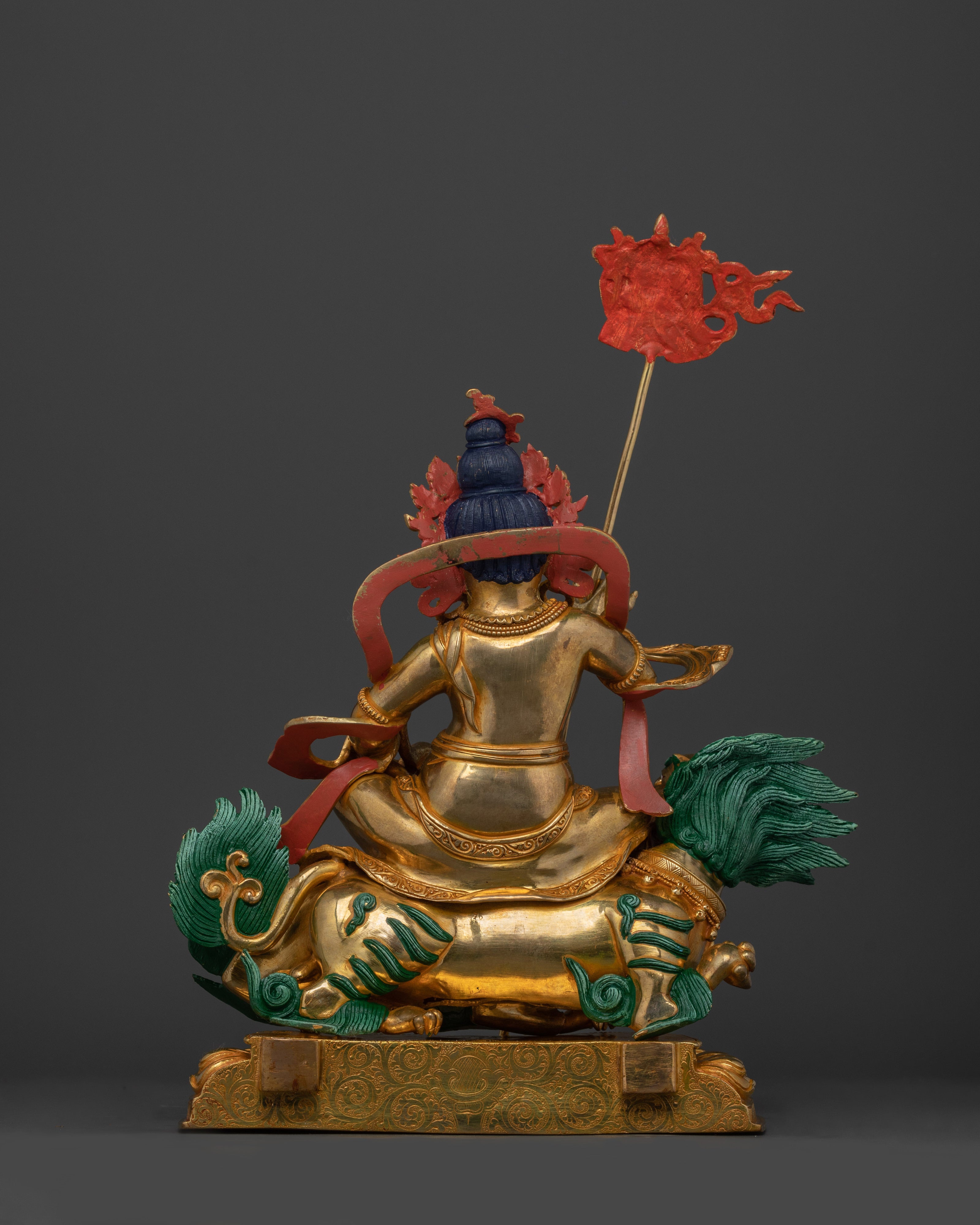 Handmade Namtoshe Statue | 24K Gold Gilded Tibetan Wealth Deity Statue
