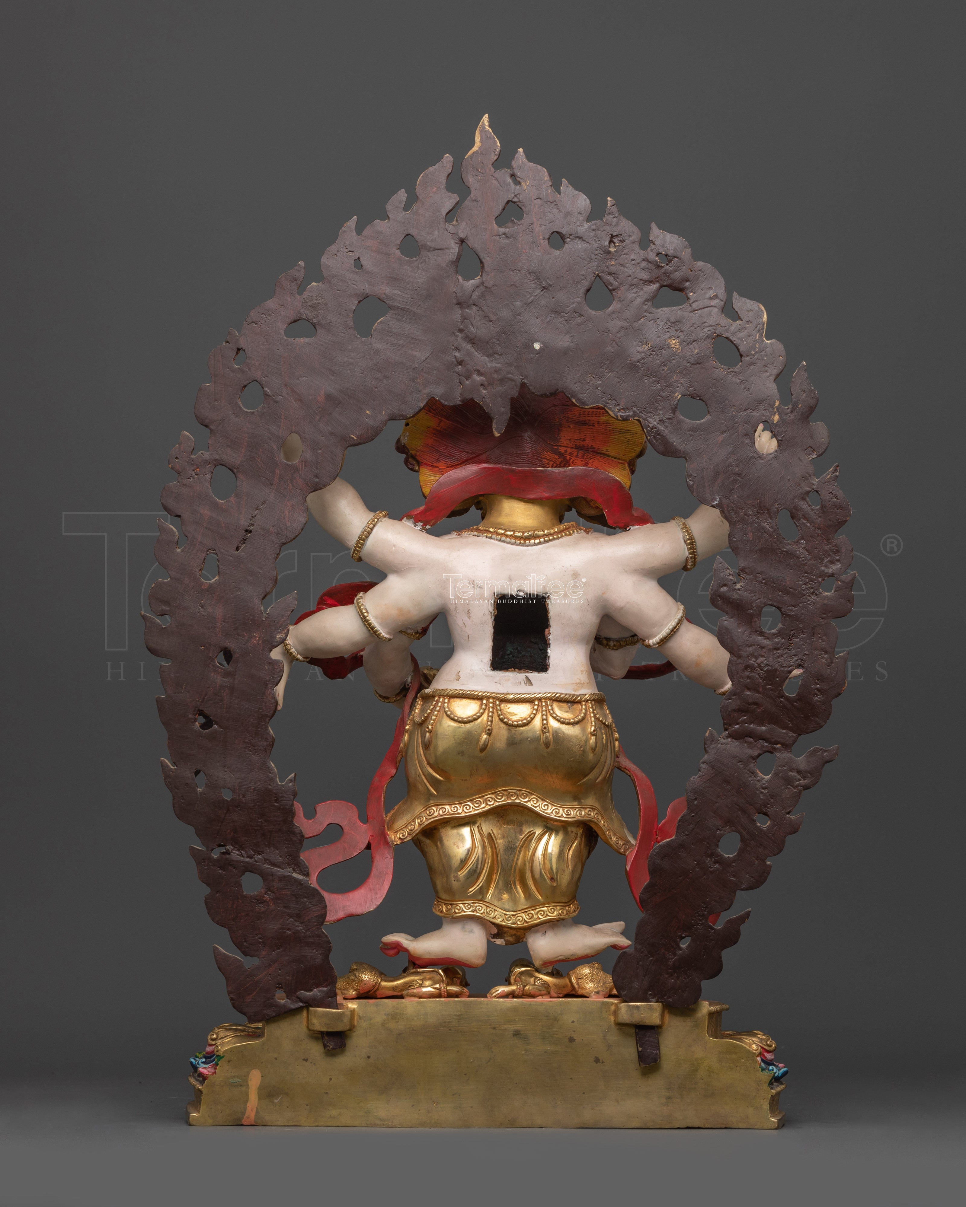 Tibetan Wrathful White Mahakala | Symbol of Dharma Defender