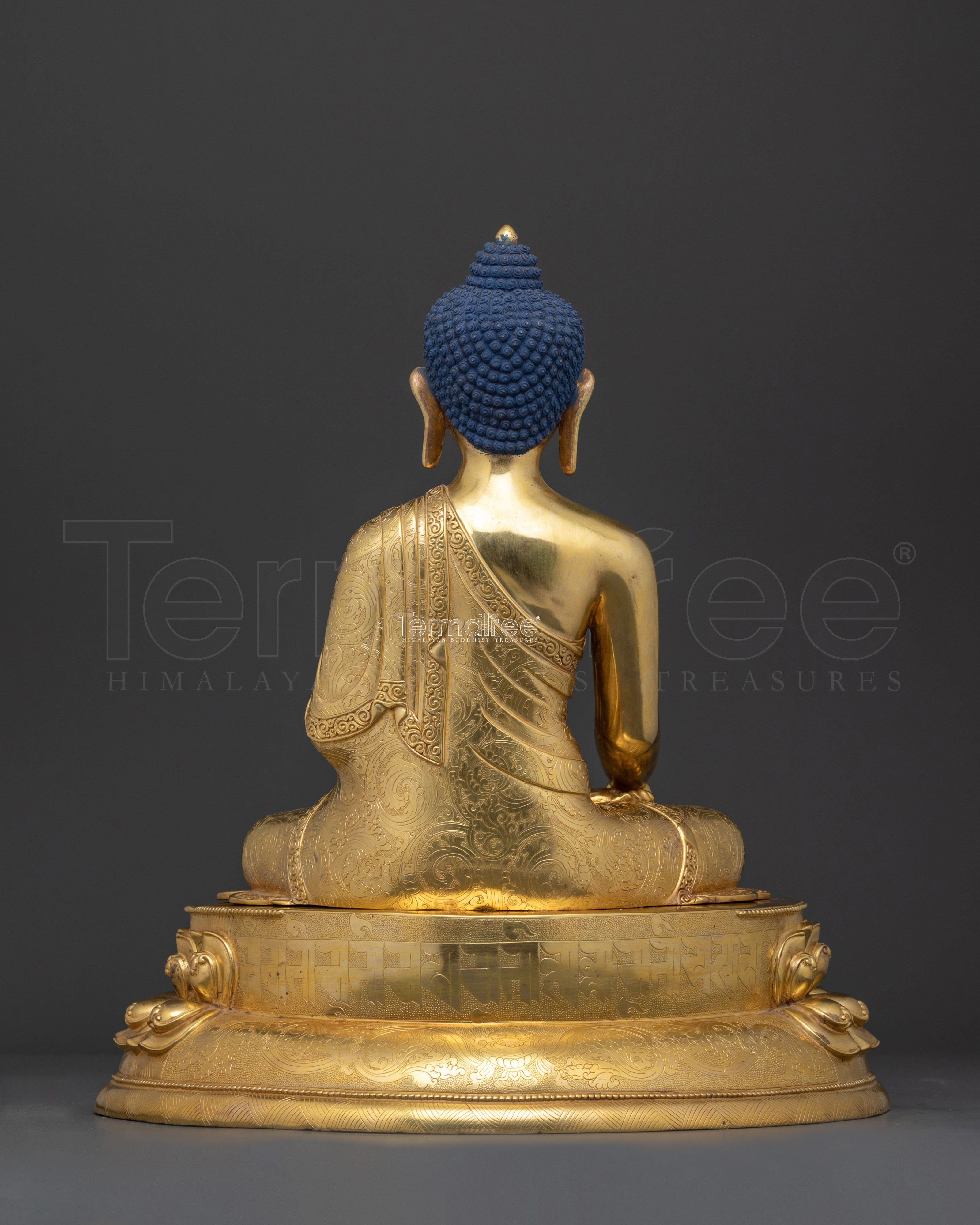 Shakyamuni Dharma Buddha Statue | 24K Gold Gilded Tibetan Copper Art