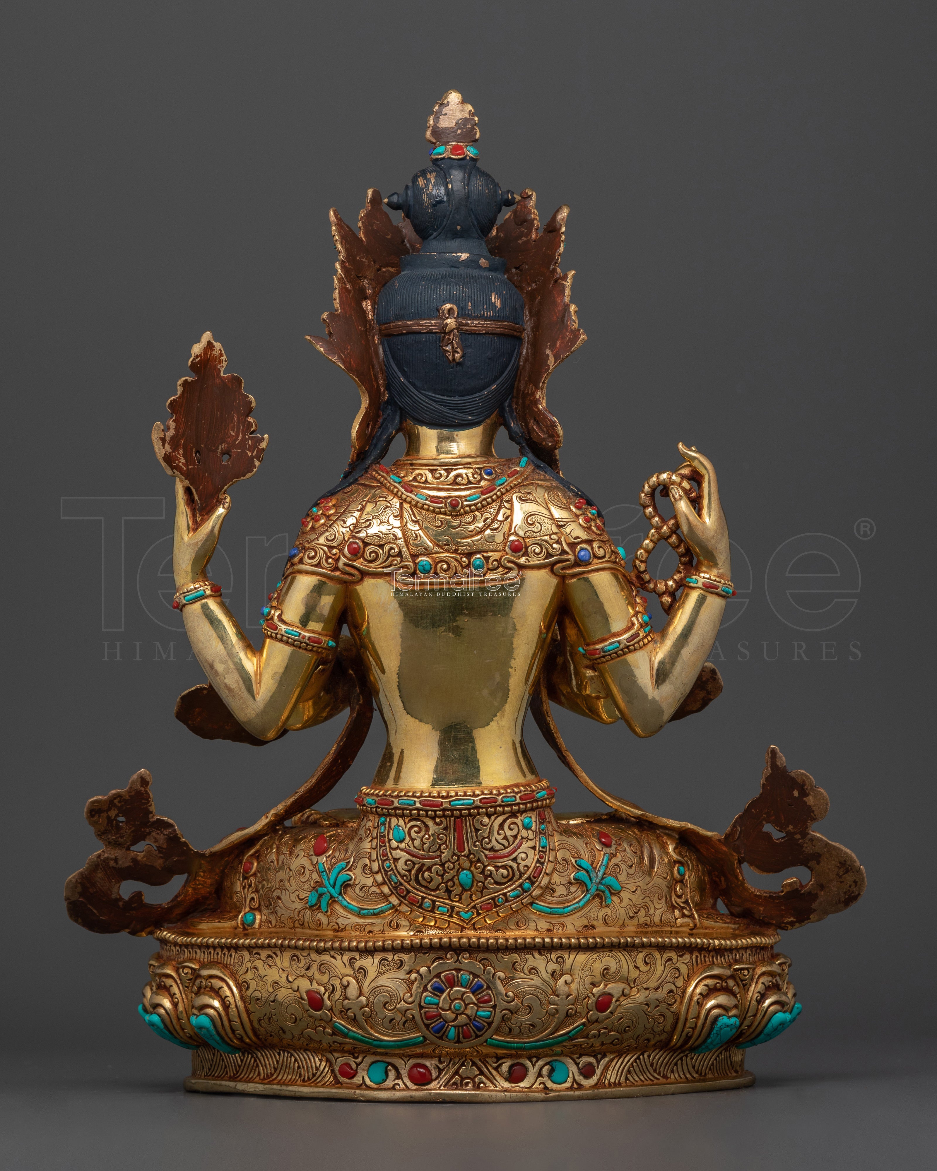 Sacred Mantra of Chenrezig Practice Statue | Spiritual Home Decor for Inner Peace