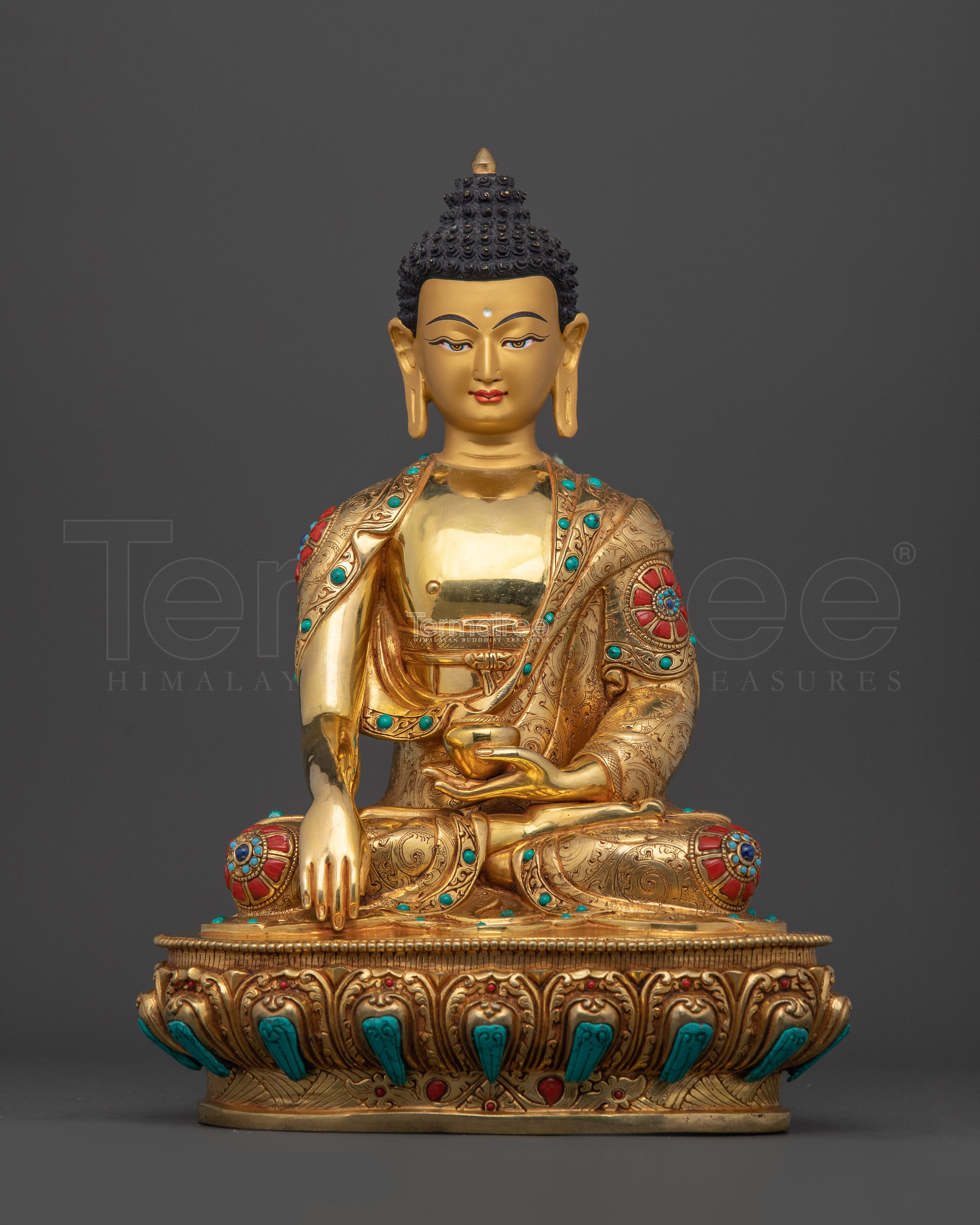 Buddha Shakyamuni Mudra Statue | Handmade Lord Buddha Figurine for Mindfulness and Reflection