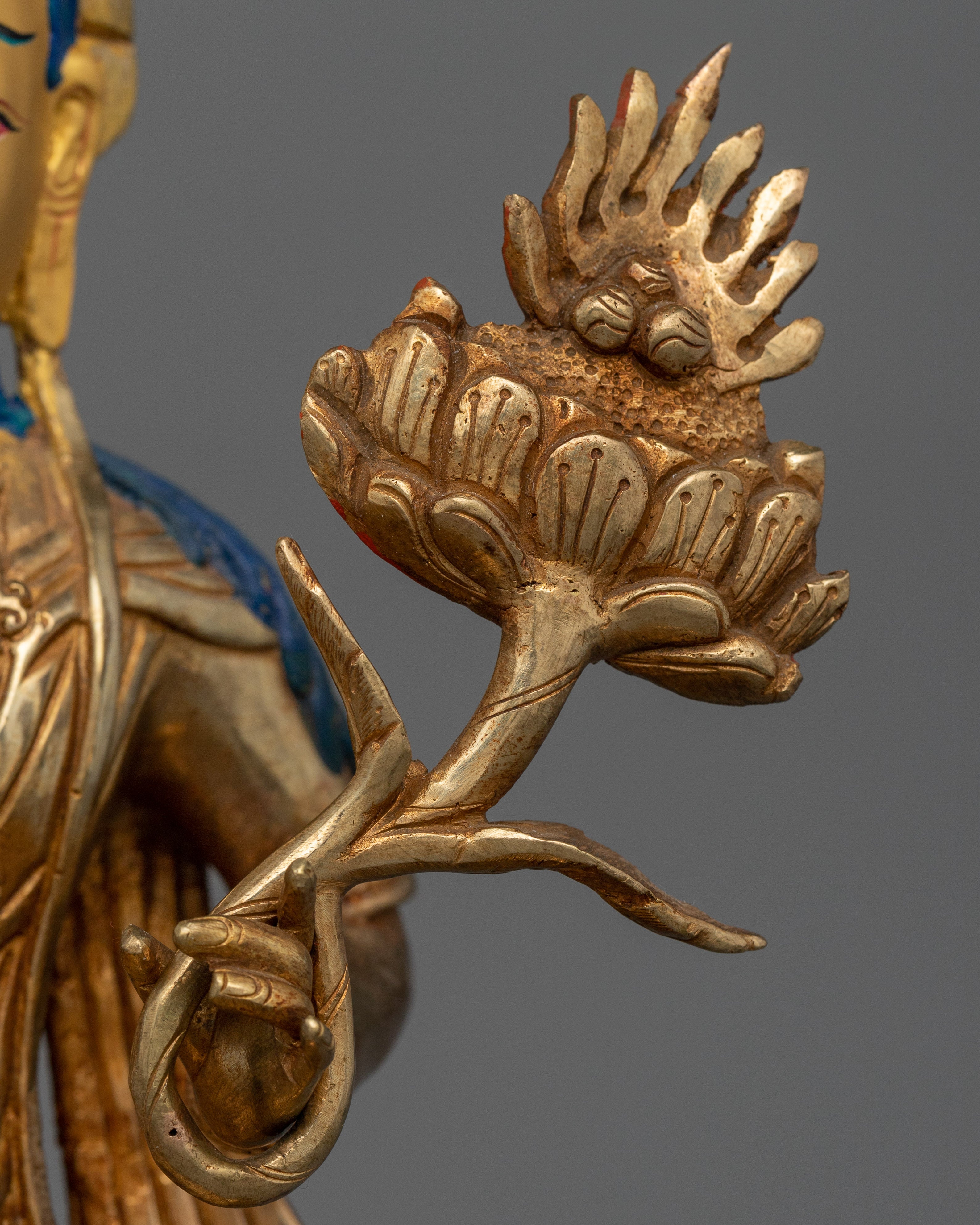 Handcrafted Bodhisattva Akasagarbha Statue | Perfect for Meditation, Home & Office Decor