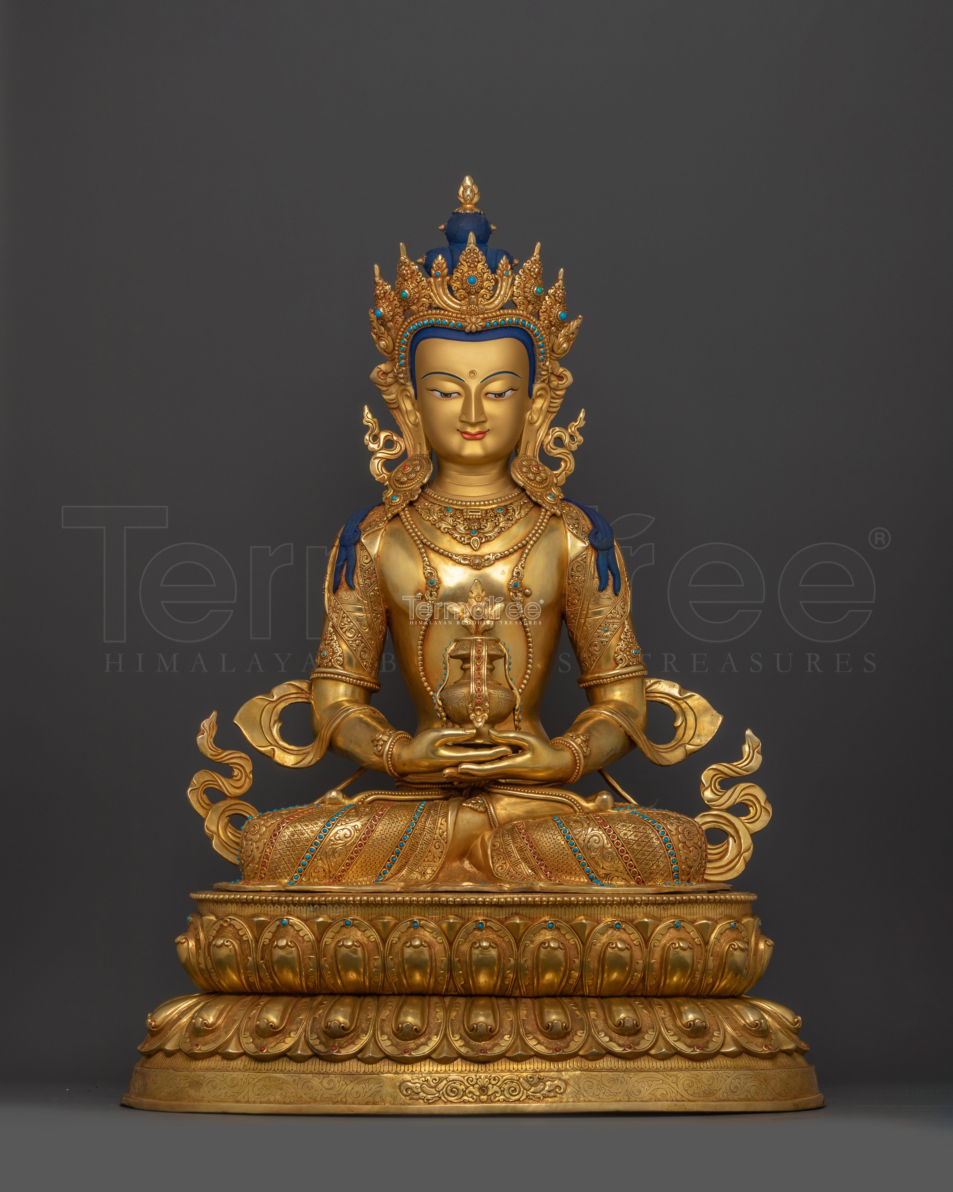 32.9 Inch Buddha Amitayus Mantra Practice Statue | Tibetan Deity of Longevity