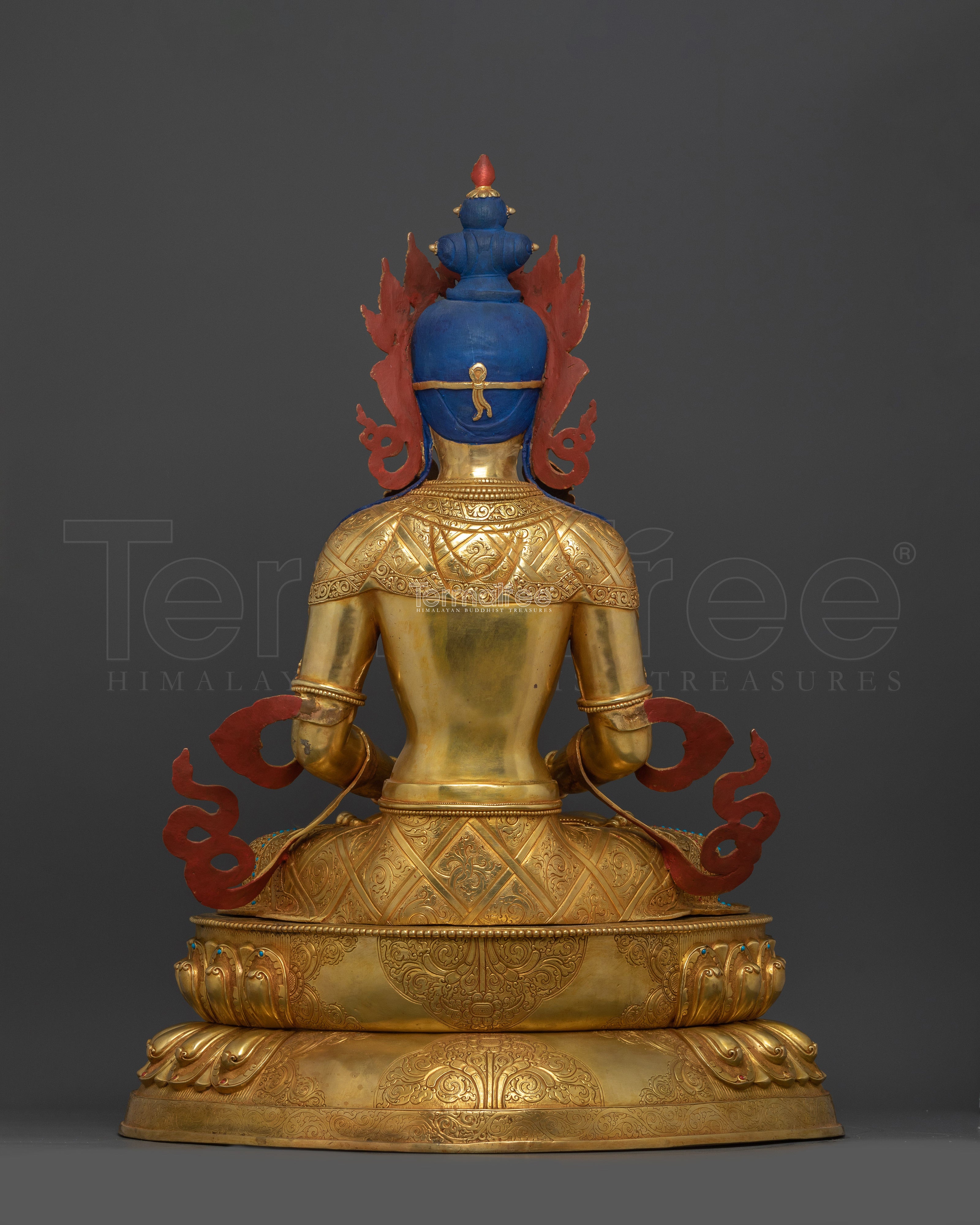 32.9 Inch Buddha Amitayus Mantra Practice Statue | Tibetan Deity of Longevity