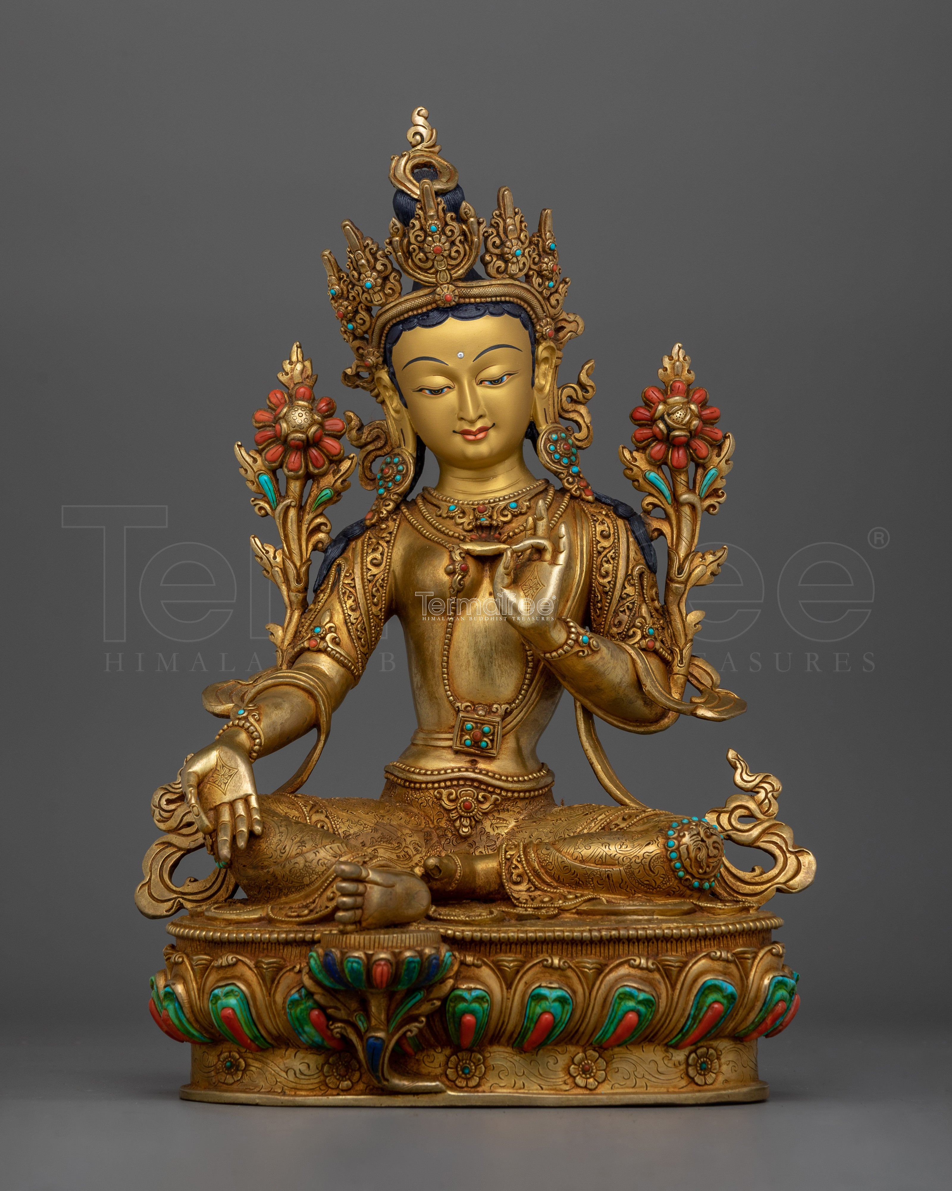 Tibetan Green Tara Sculpture | Handcrafted Icon of Compassion and Empowerment