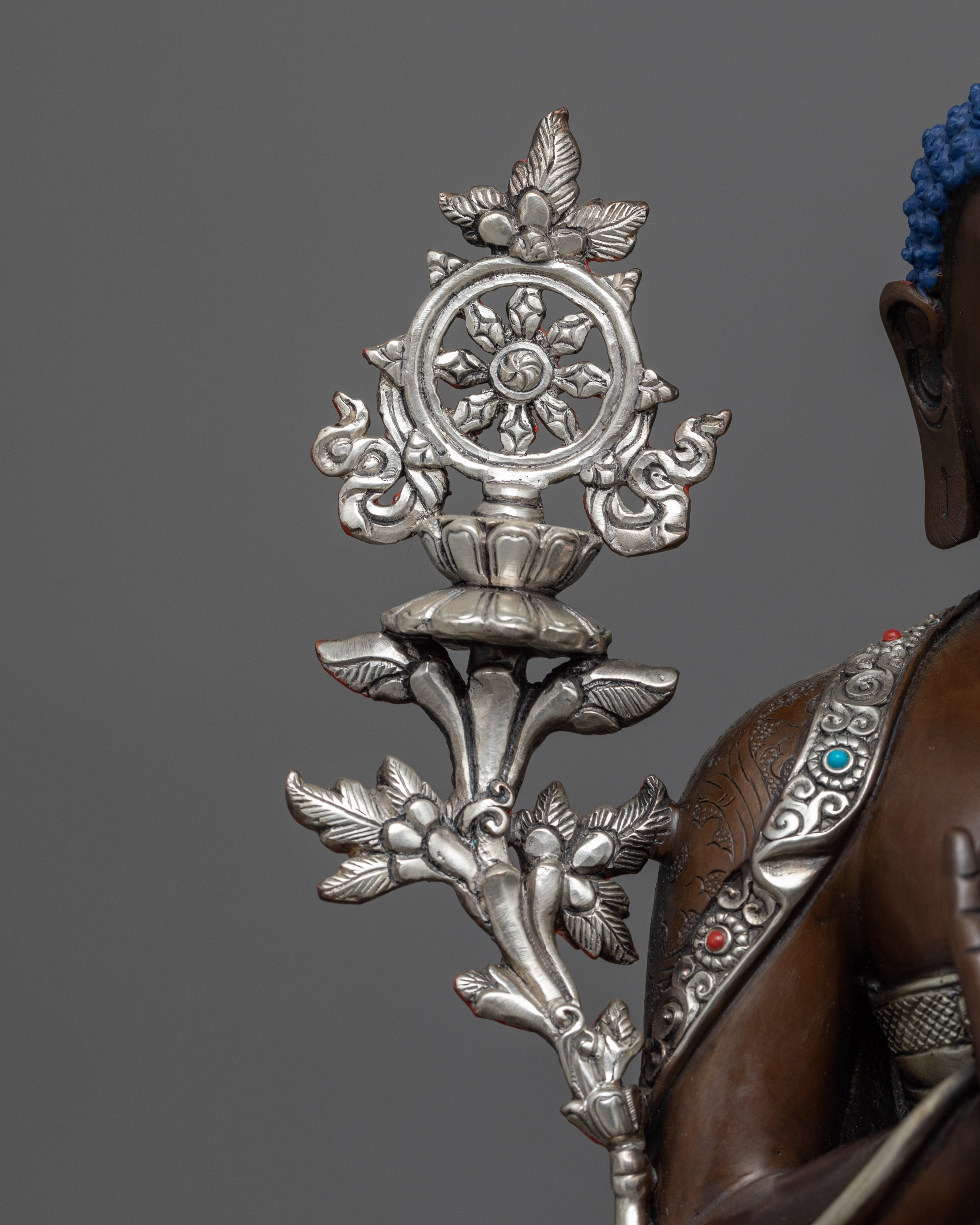 Oxidized Maitreya Buddha Lord of Love | Mahayana  Buddhist Altar Decor