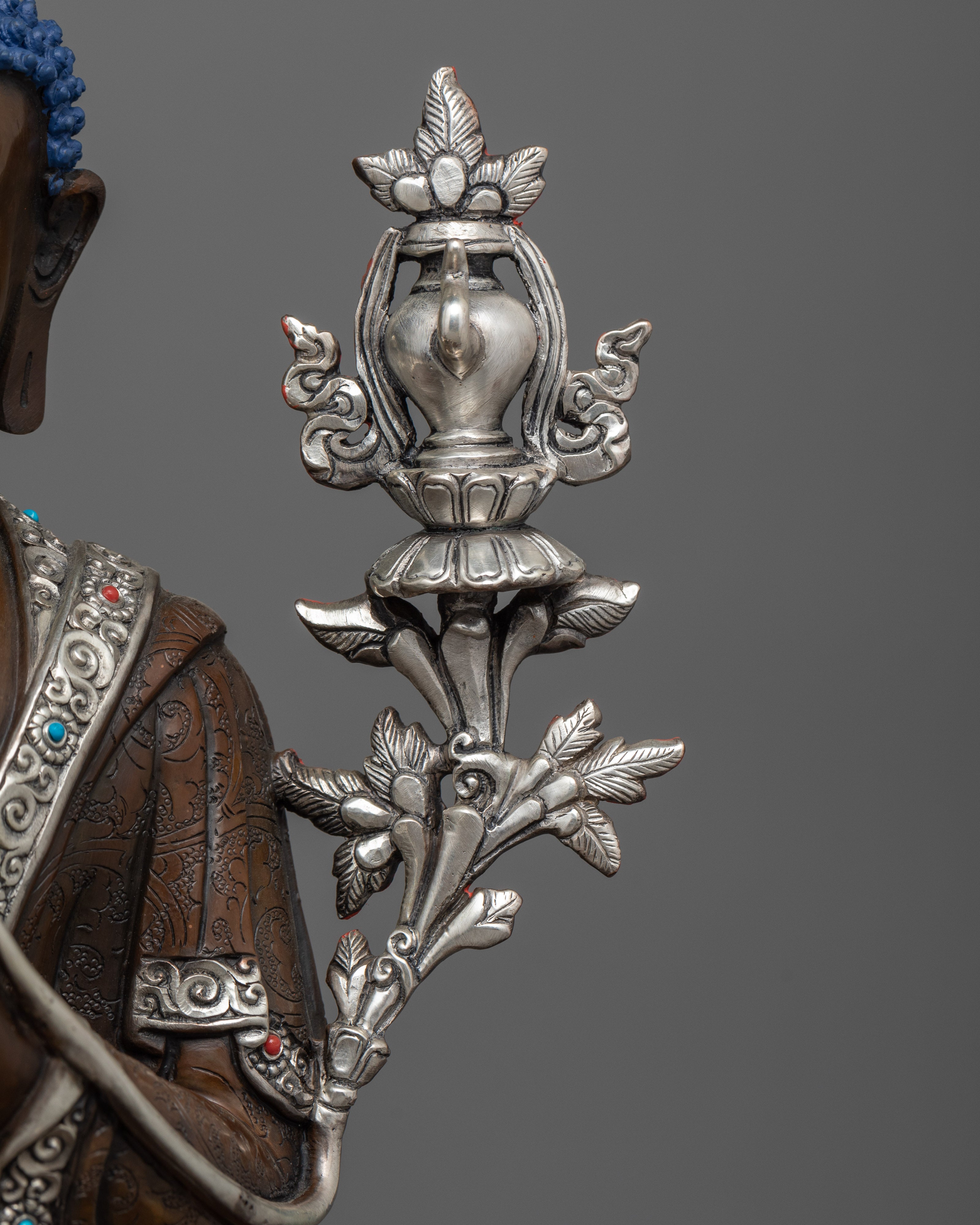 Oxidized Maitreya Buddha Lord of Love | Mahayana  Buddhist Altar Decor