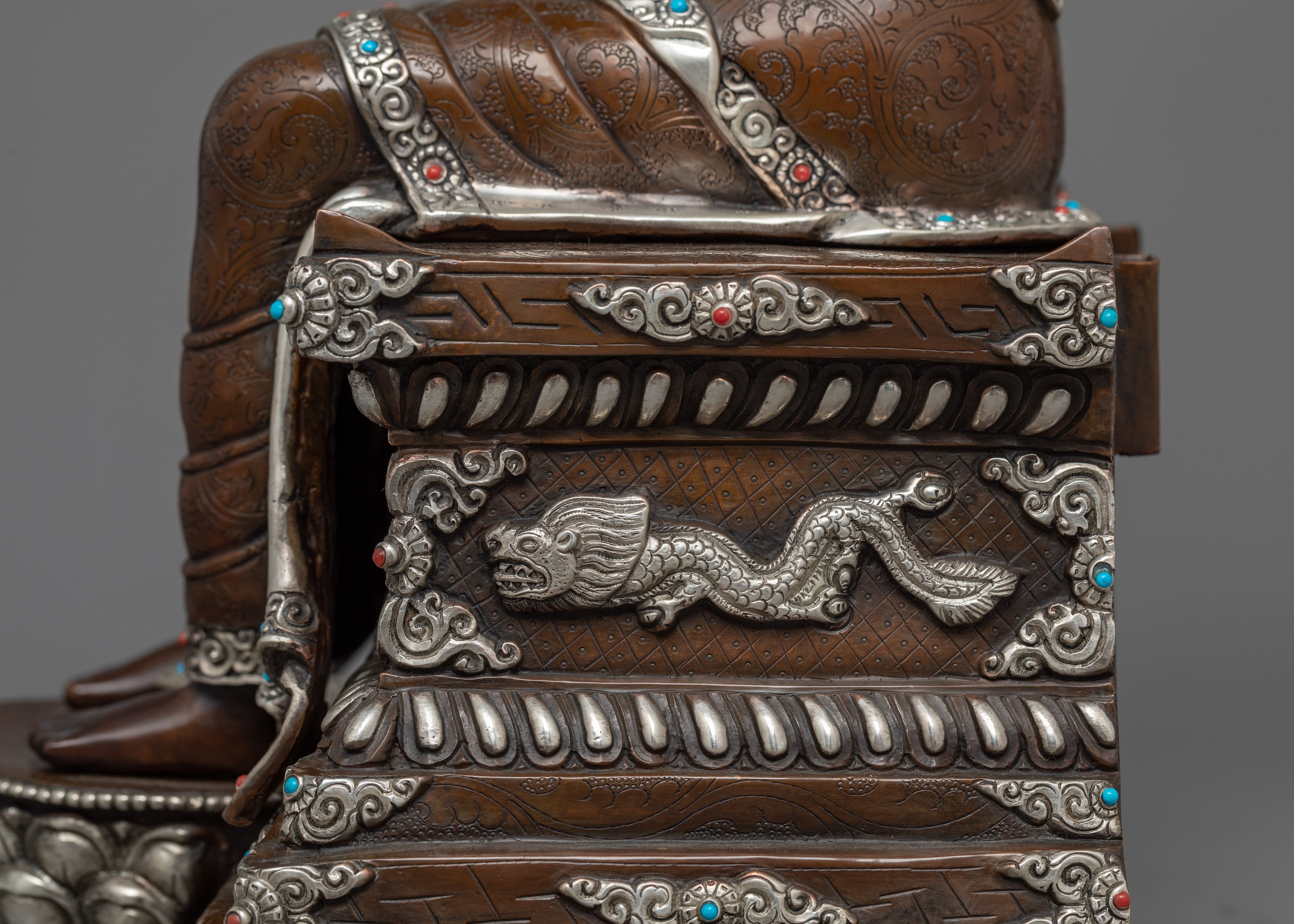 Oxidized Maitreya Buddha Lord of Love | Mahayana  Buddhist Altar Decor