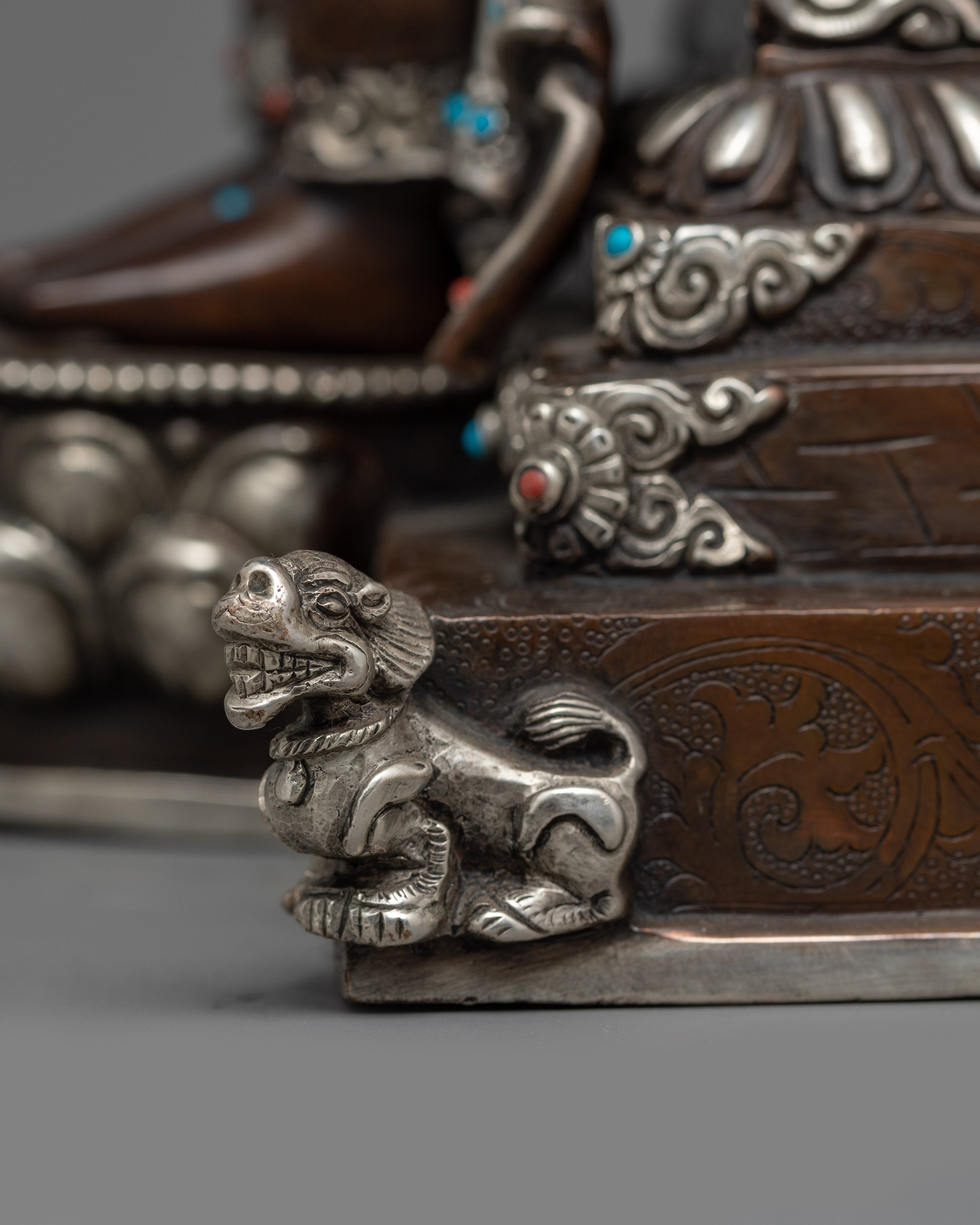 Oxidized Maitreya Buddha Lord of Love | Mahayana  Buddhist Altar Decor