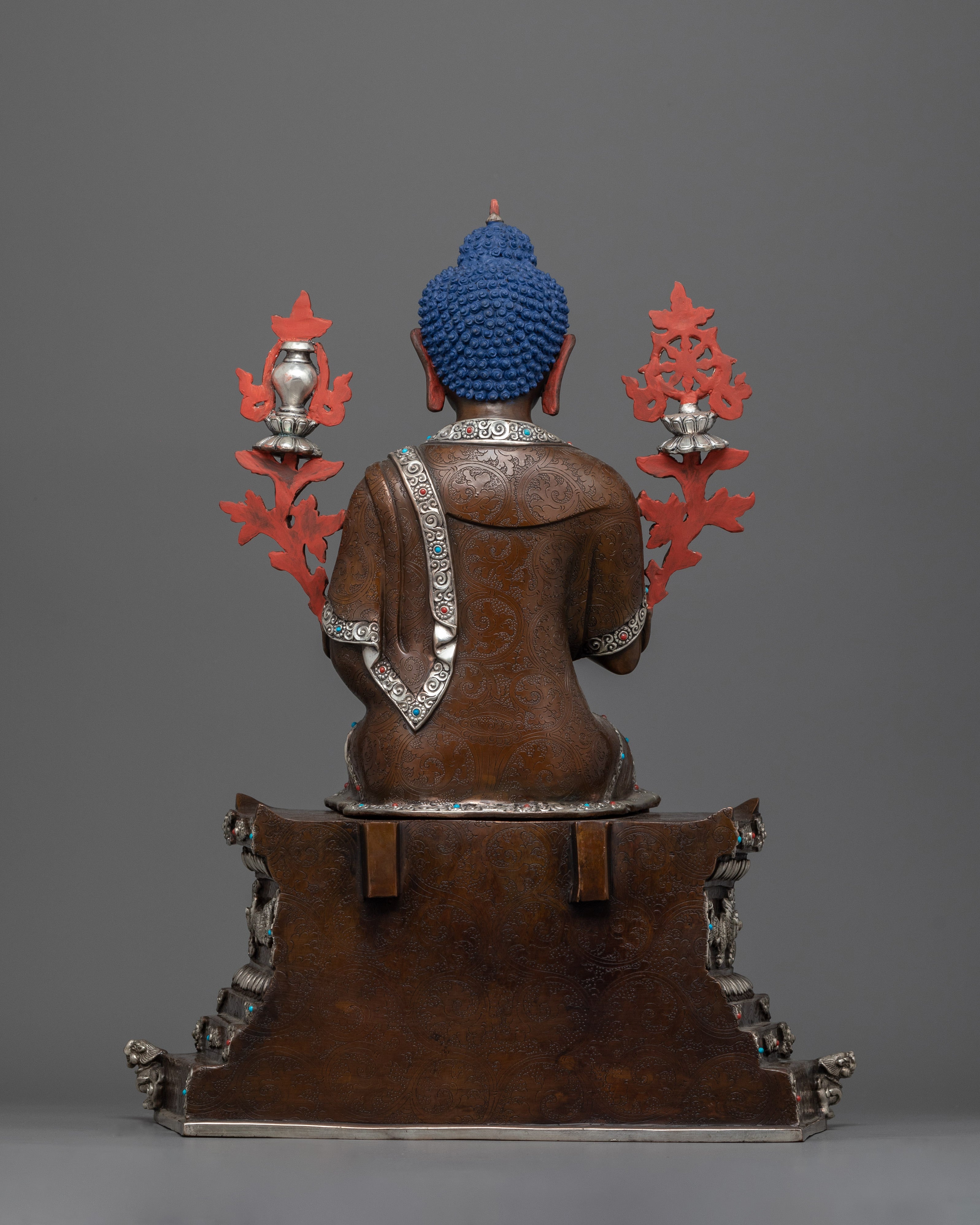 Oxidized Maitreya Buddha Lord of Love | Mahayana  Buddhist Altar Decor