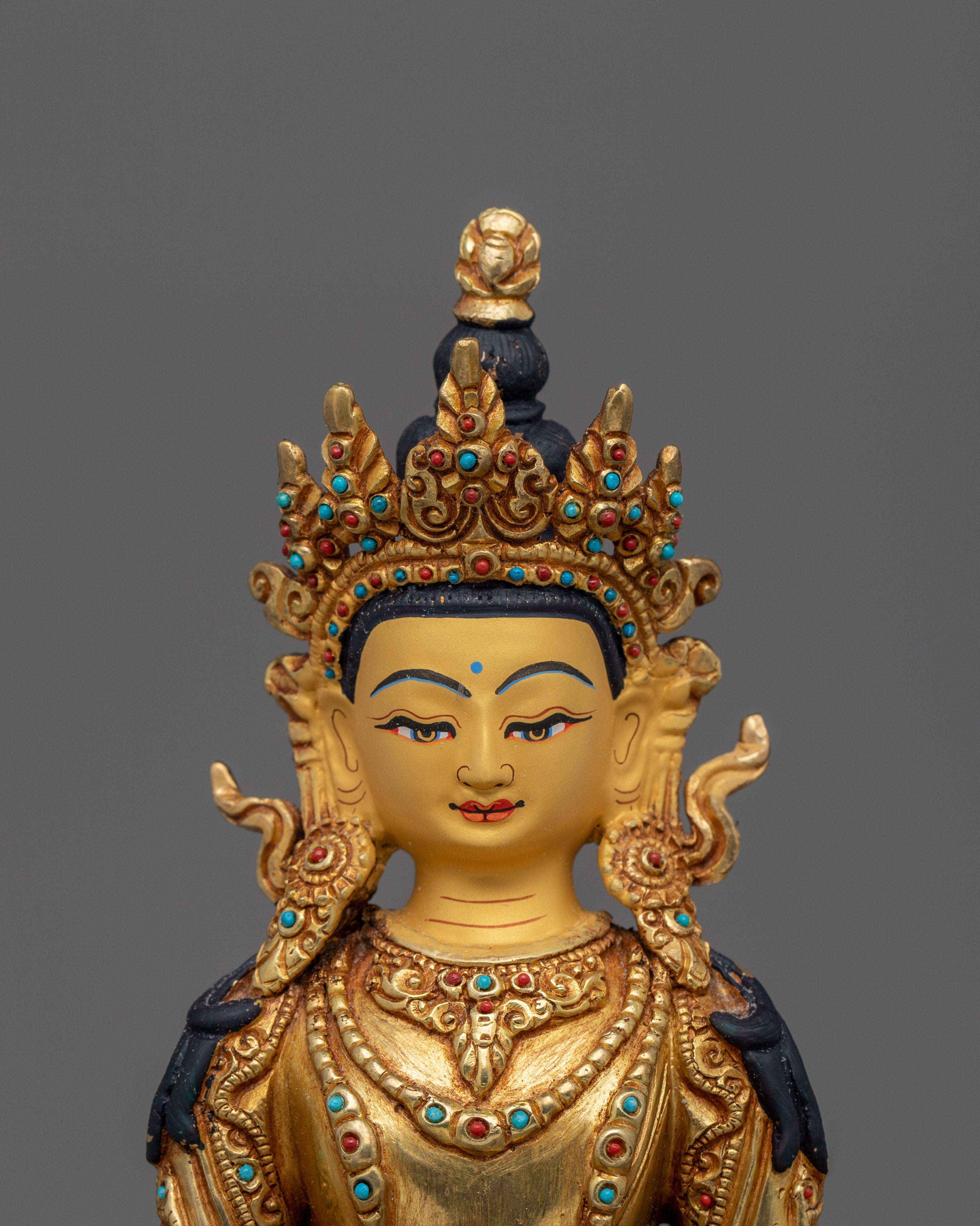 Eternal Life Amitayus | Handcrafted Tibetan Buddha Statue