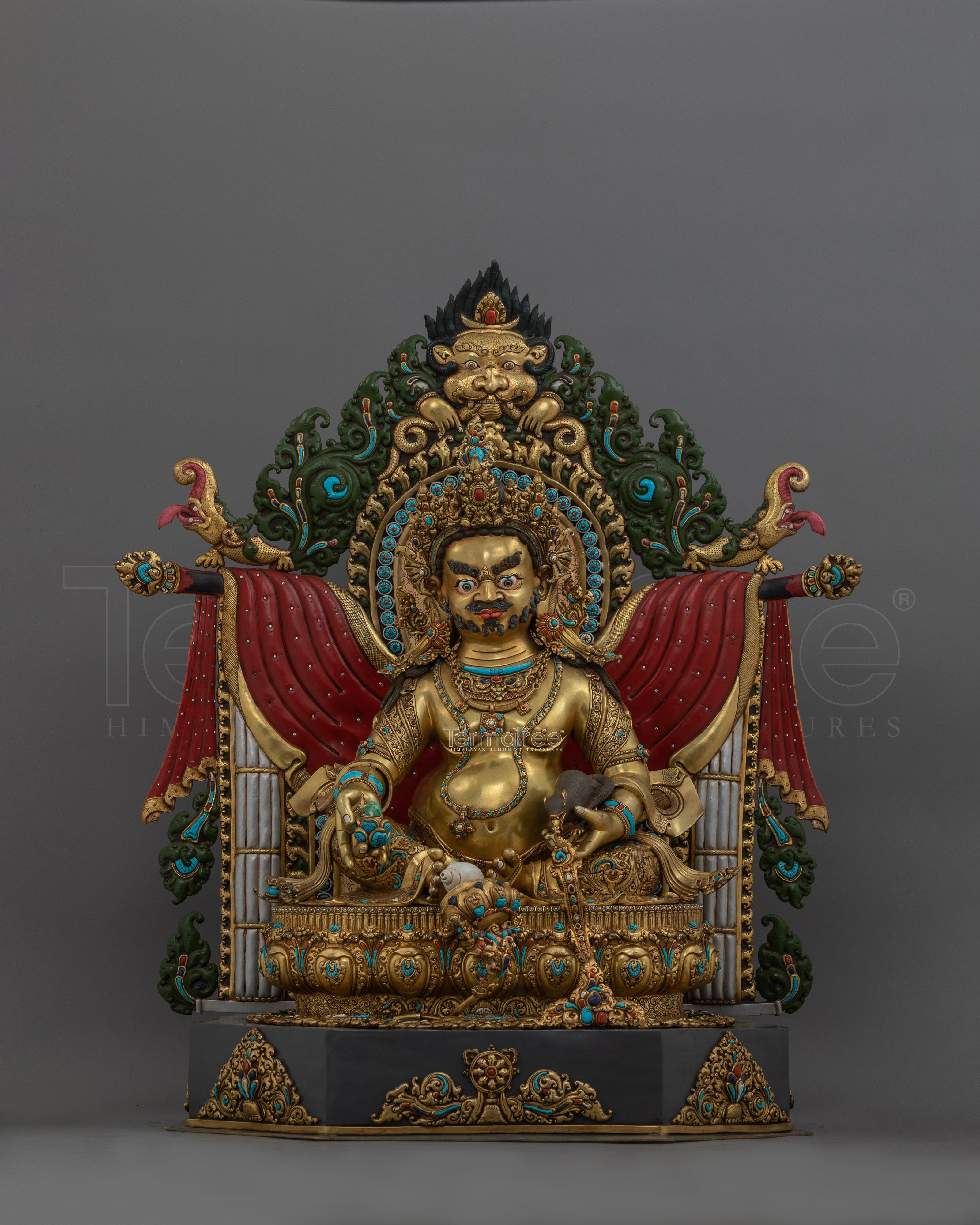 Yellow Dzambhala Wealth Deity | Collector's Pride Tibetan Buddhist Wealth Statue