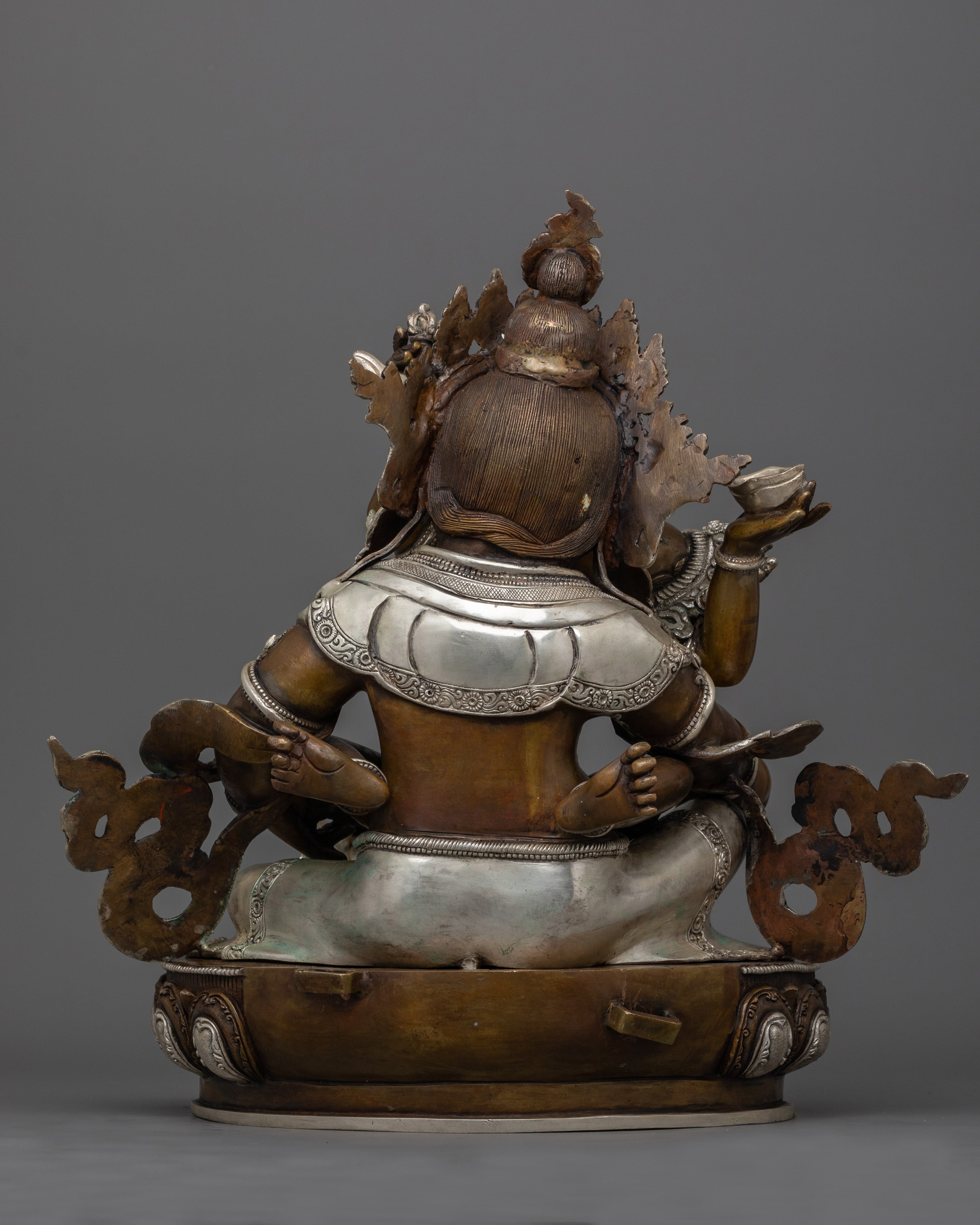 Green Dzambhala and Wisdom Dakini Statue | Yab-Yum Artwork