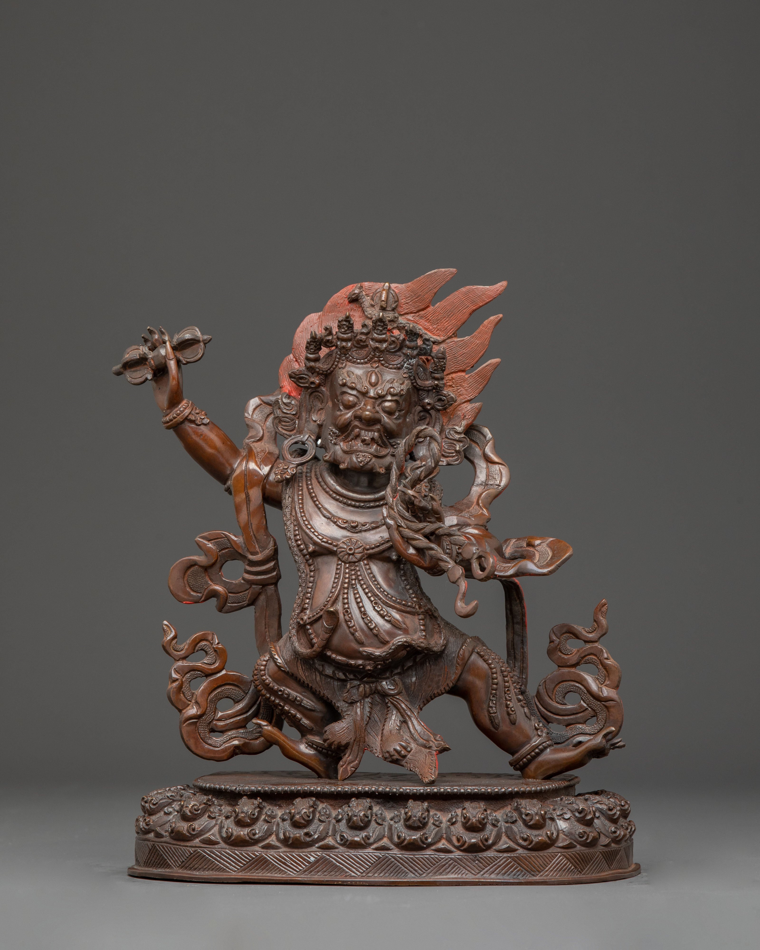 Handcrafted Vajrapani Art: Wrathful Protector of Dharma