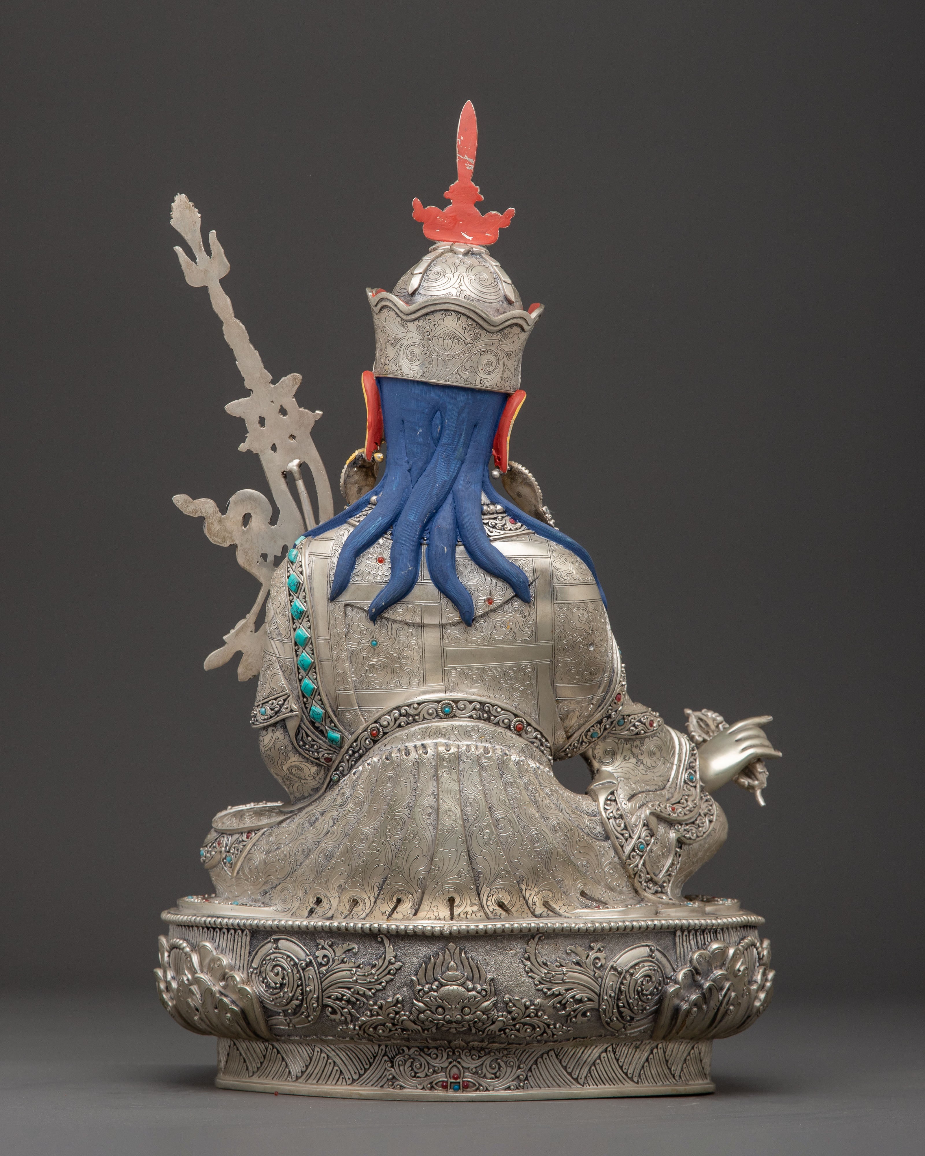 Silver Guru Rinpoche Statue | Tantric Master Padmasambhava