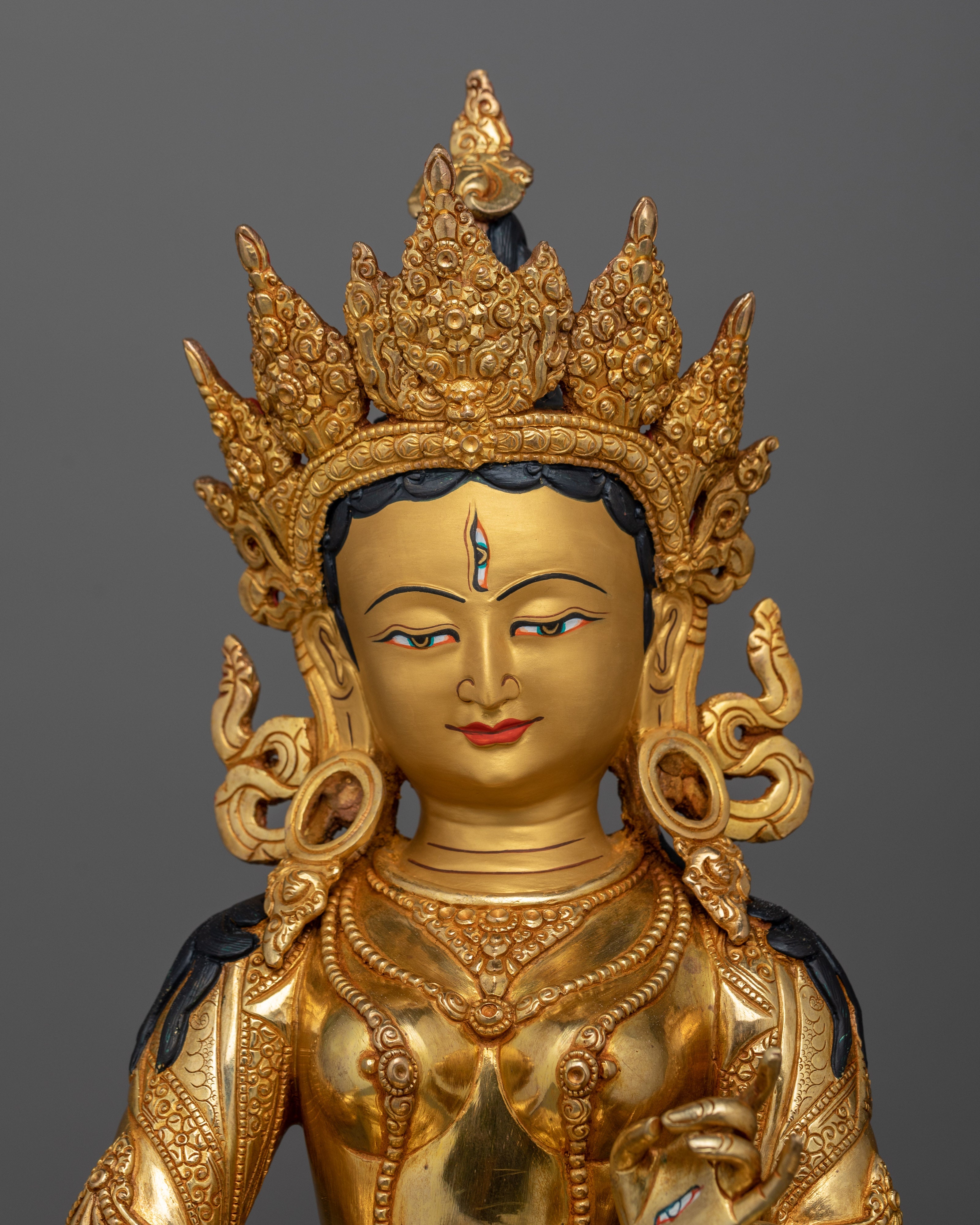 Handcarved Dukar Deity Statue | Symbol of Prosperity and Well-Being