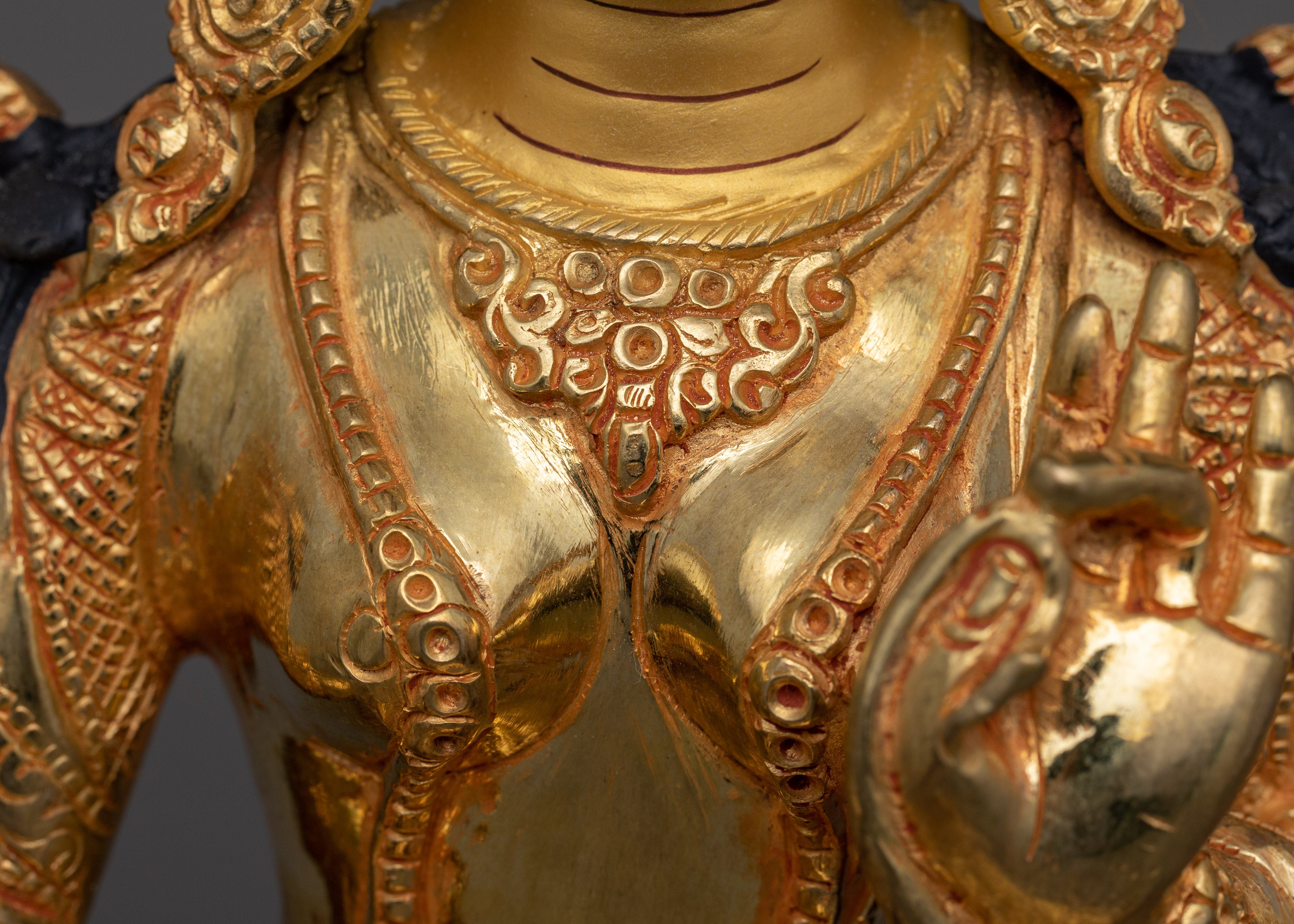 Green Tara Mantra Statue | Symbol of Compassion and Protection