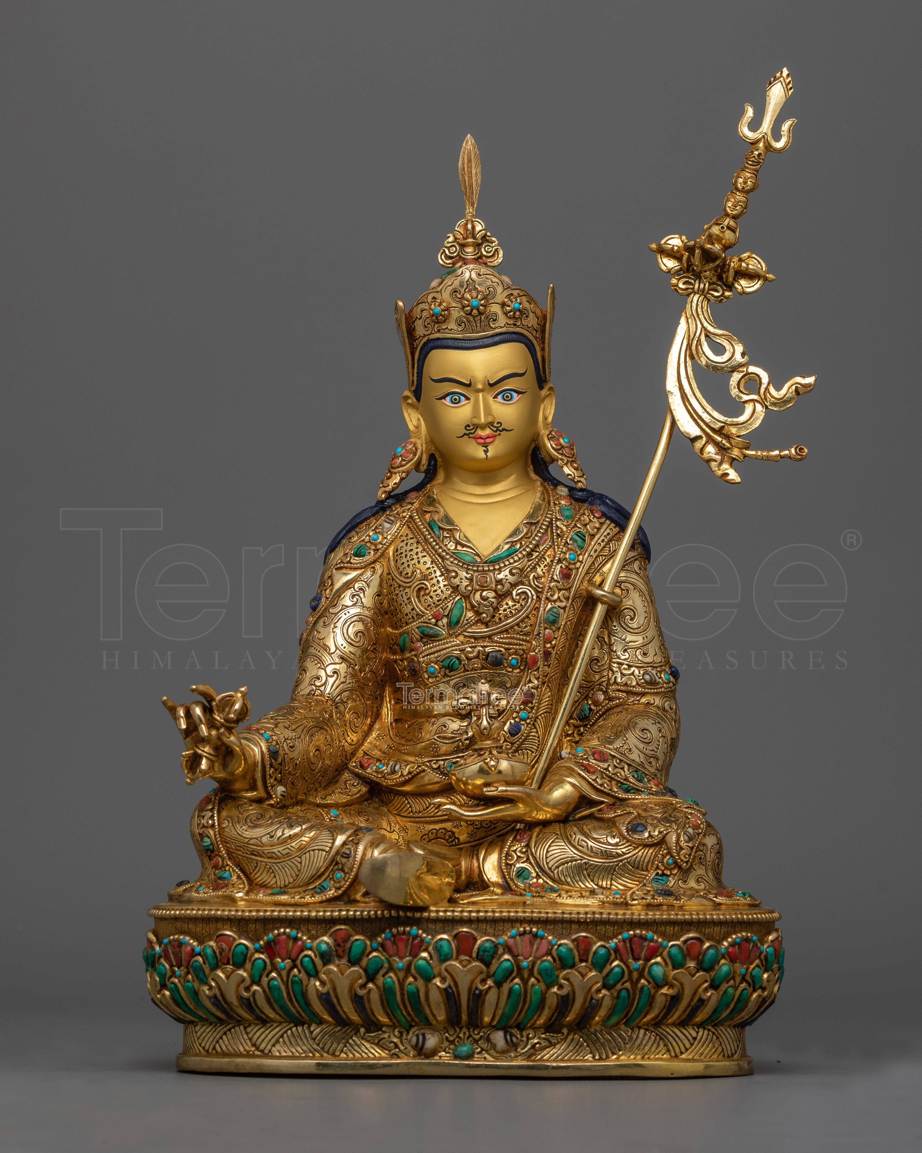 Guru Rinpoche Lotus Born Padmasambhava Statue | Tantric Master Art