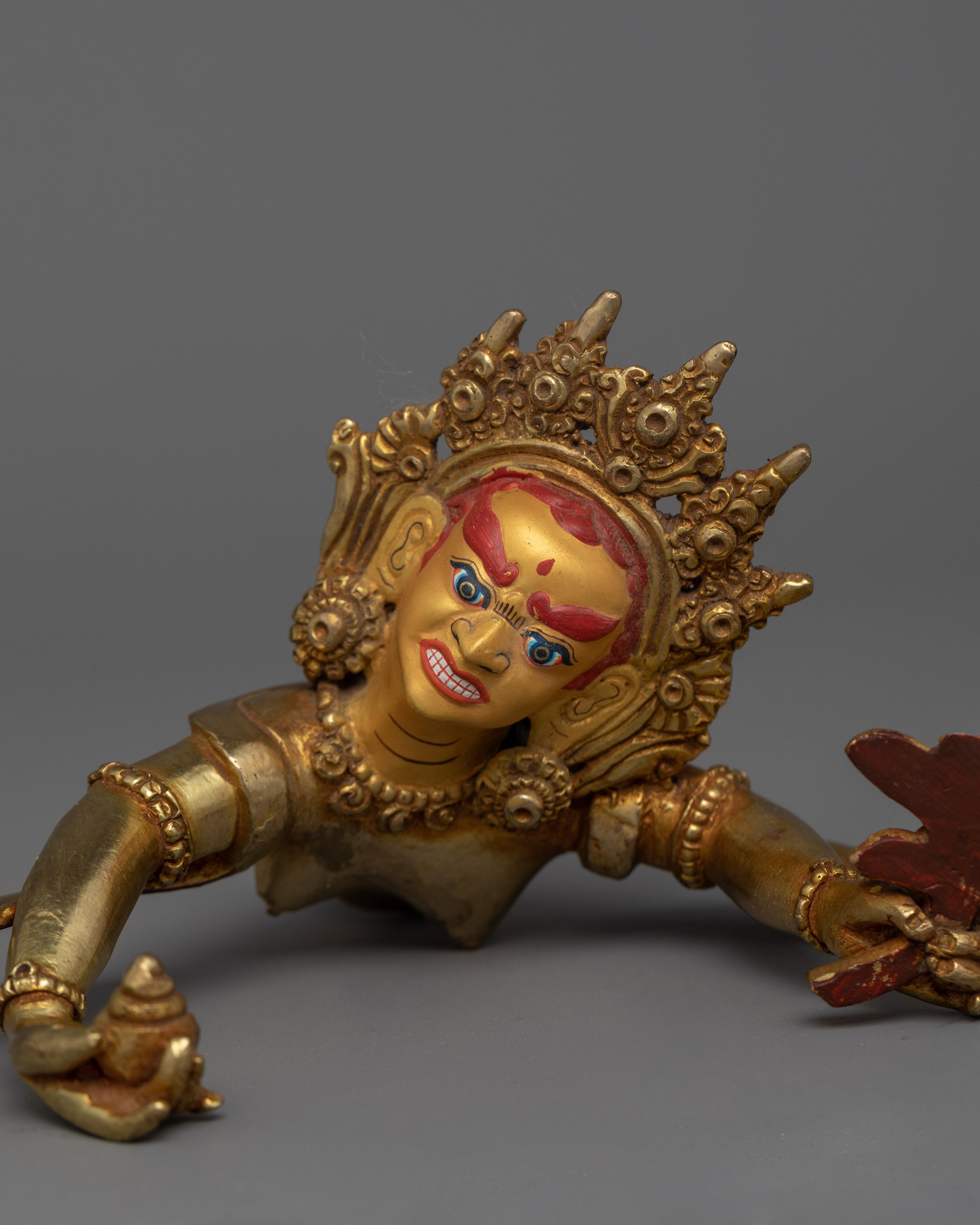 Red Dzambhala Statue | The Wealth Deity of Prosperity and Abundance