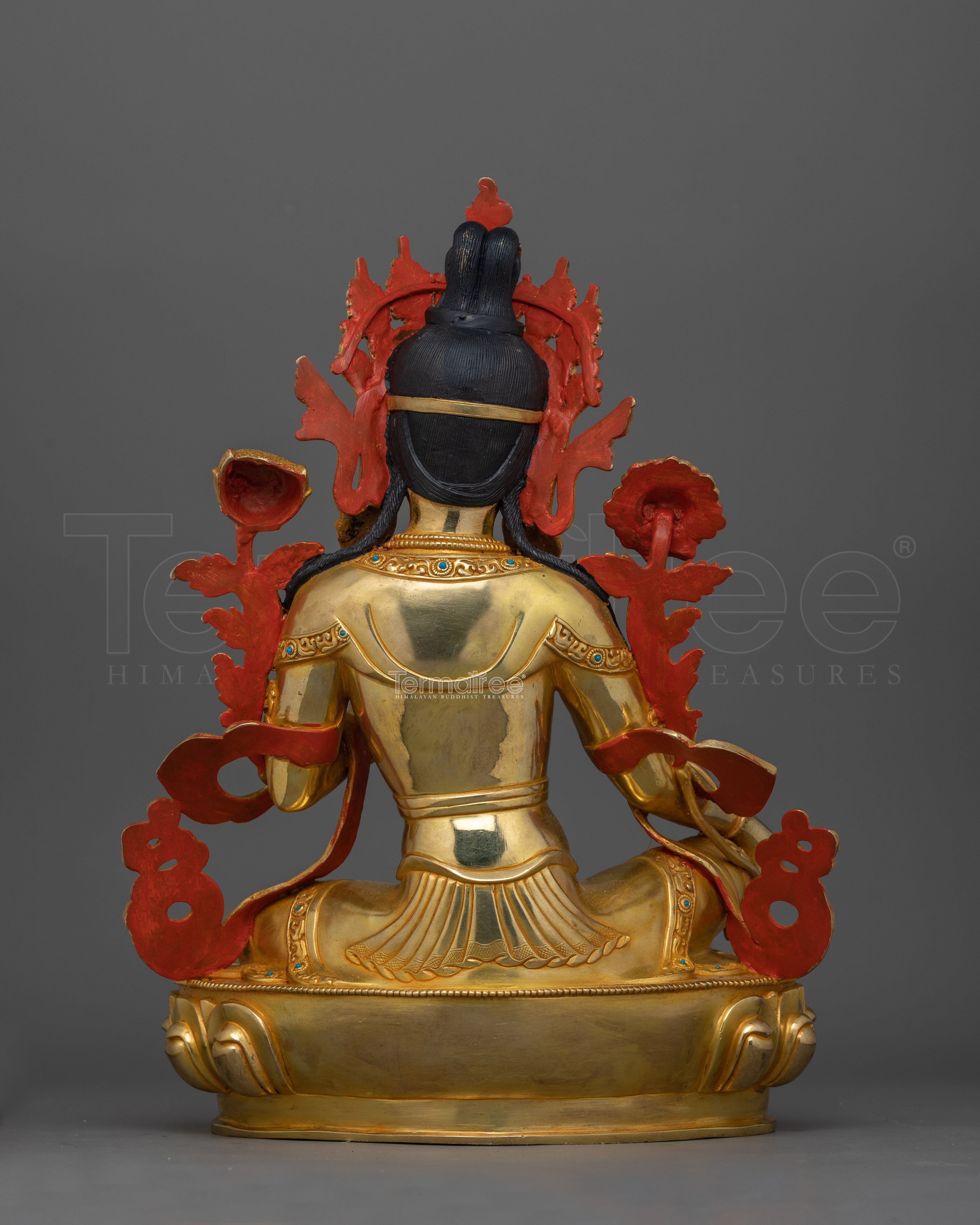 Buddhist Green Tara Mantra Prayer Statue | Tibetan Icon for Compassion and Protection