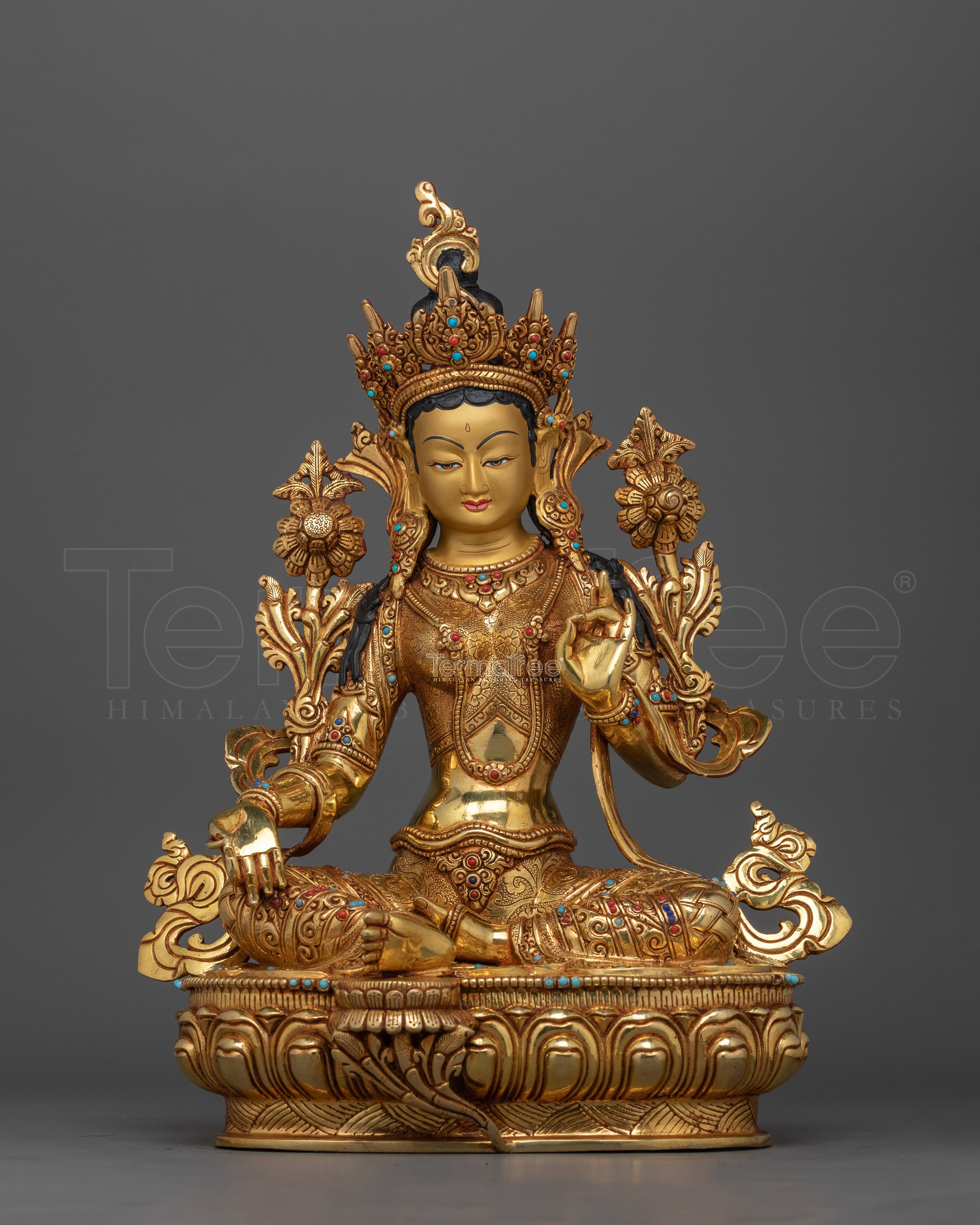 Bodhisattva Green Tara Devi Statue | Spiritual Icon of Compassion and Empowerment