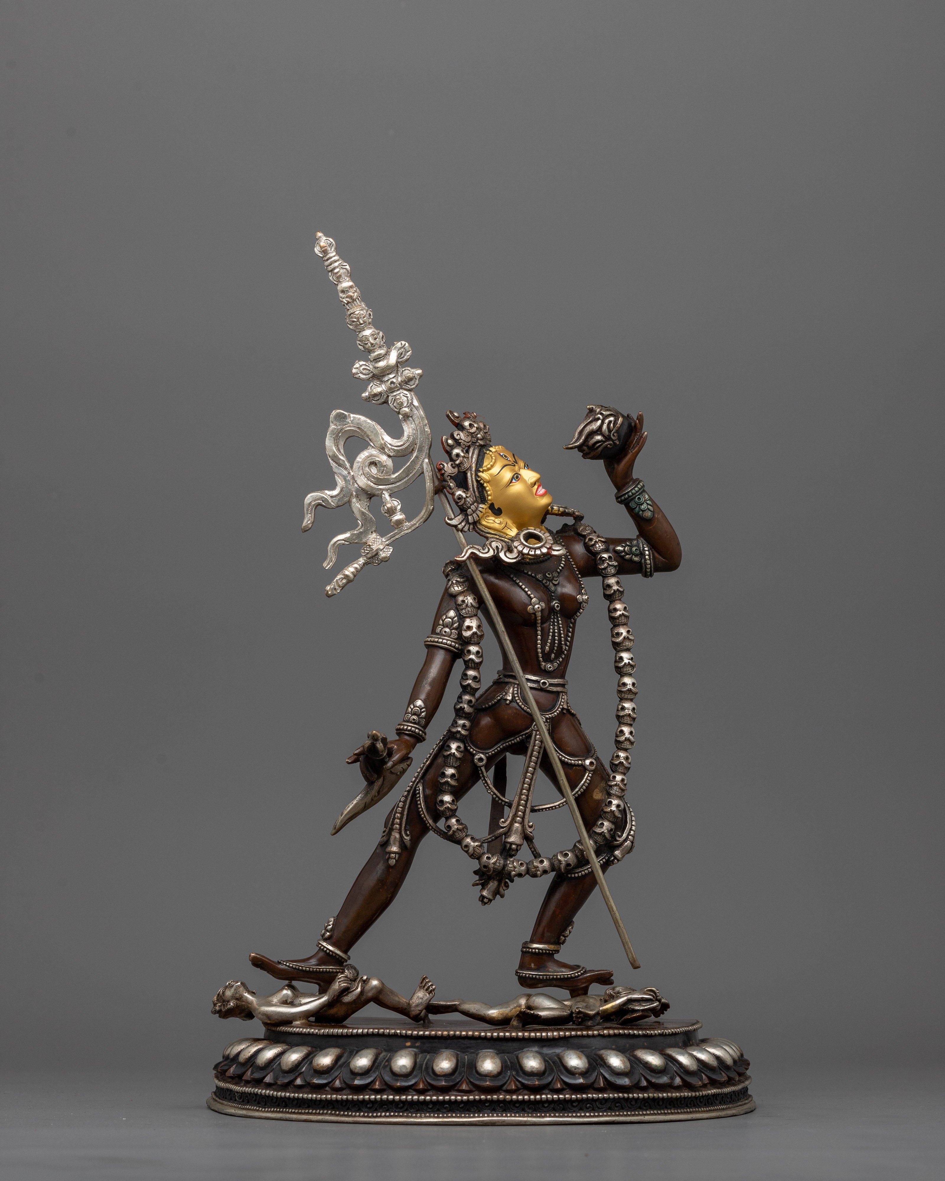 Handcrafted Icon Red Dakini Vajrayogini Statue | Goddess Power and Transformation