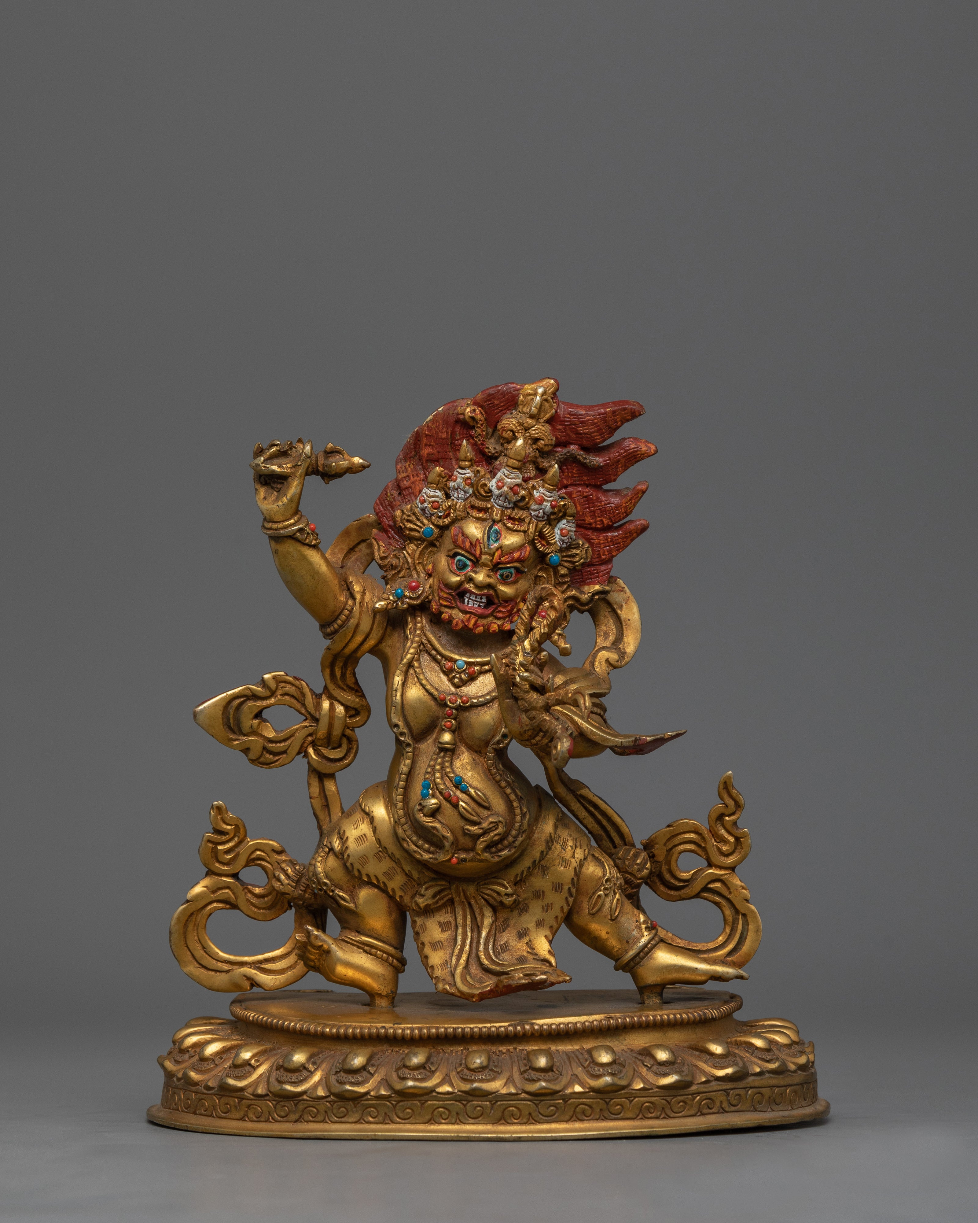 Thunderbolt Bearer Vajrapani Statue | Tibetan Buddhist Guardian