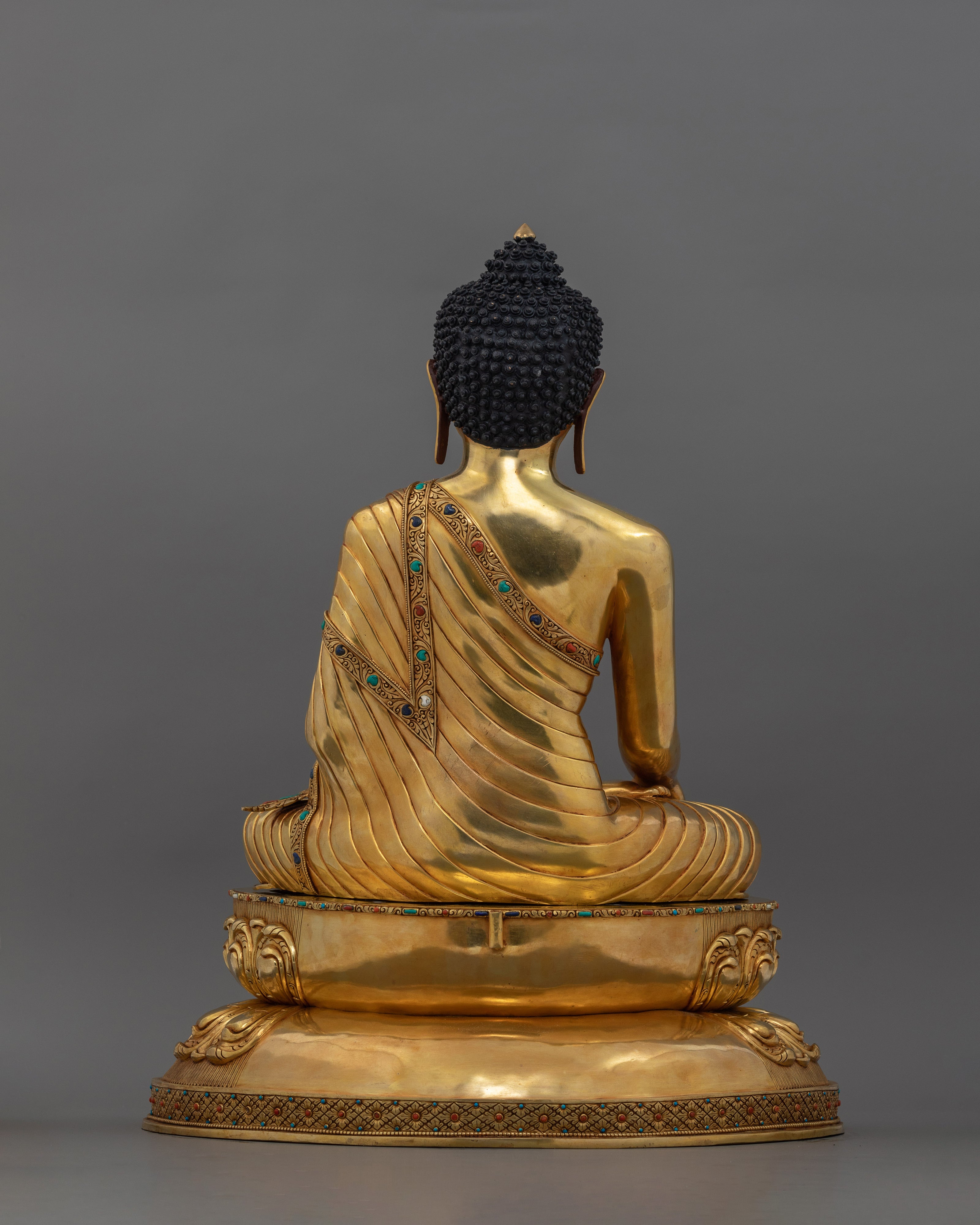 Meditational Shakyamuni Buddha | 24K Gold Gilded Sculpture