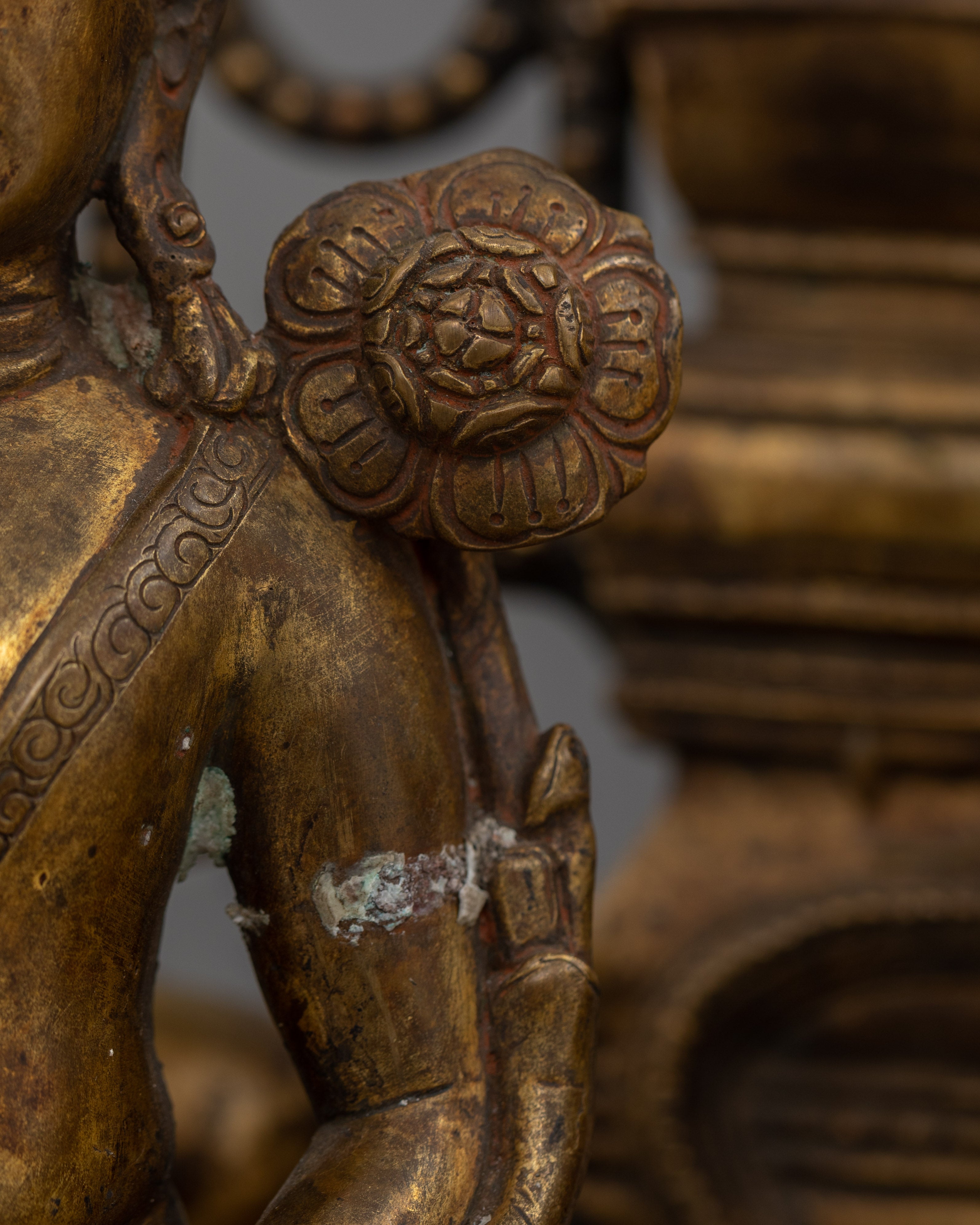 Antique Vairocana Buddha Sculpture | Timeless Spiritual Decor