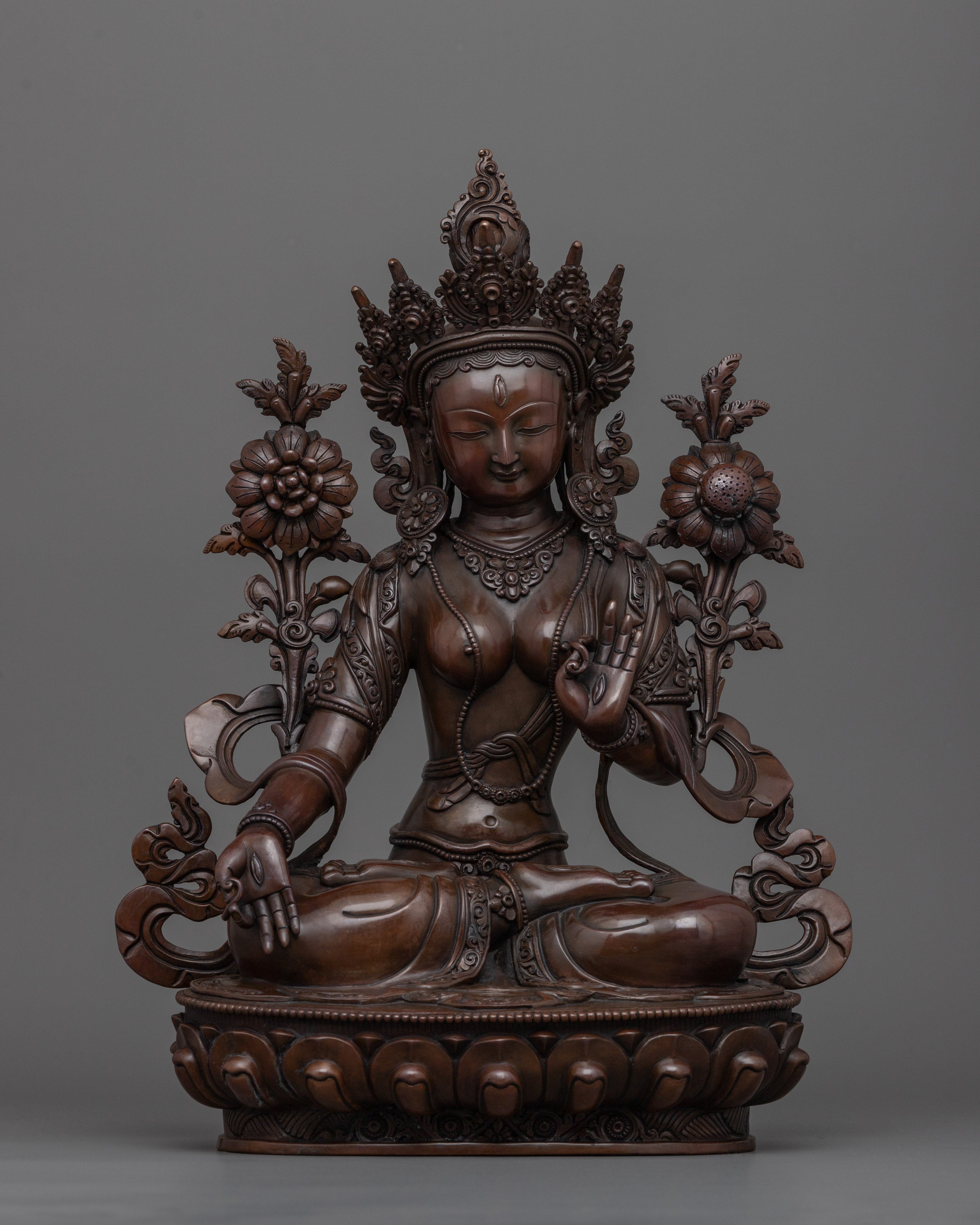 Healing White Tara Statue | Emblem of Compassion and Healing Energy