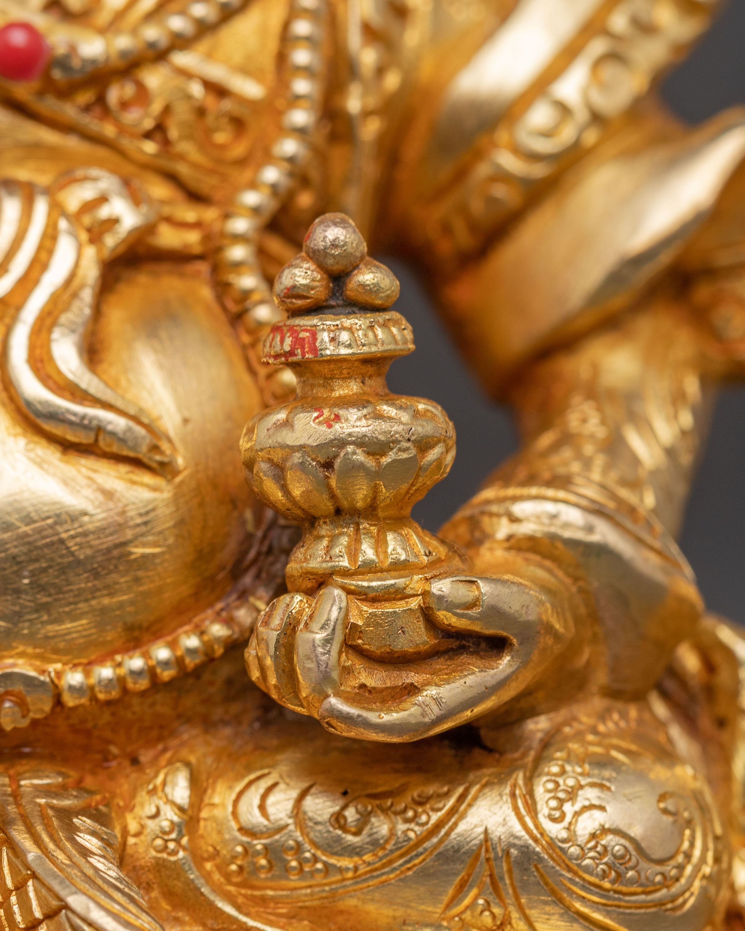 Golden Statue of Shanglon Dorje Dudul | Special Protector of the Tibetan Medical Tradition
